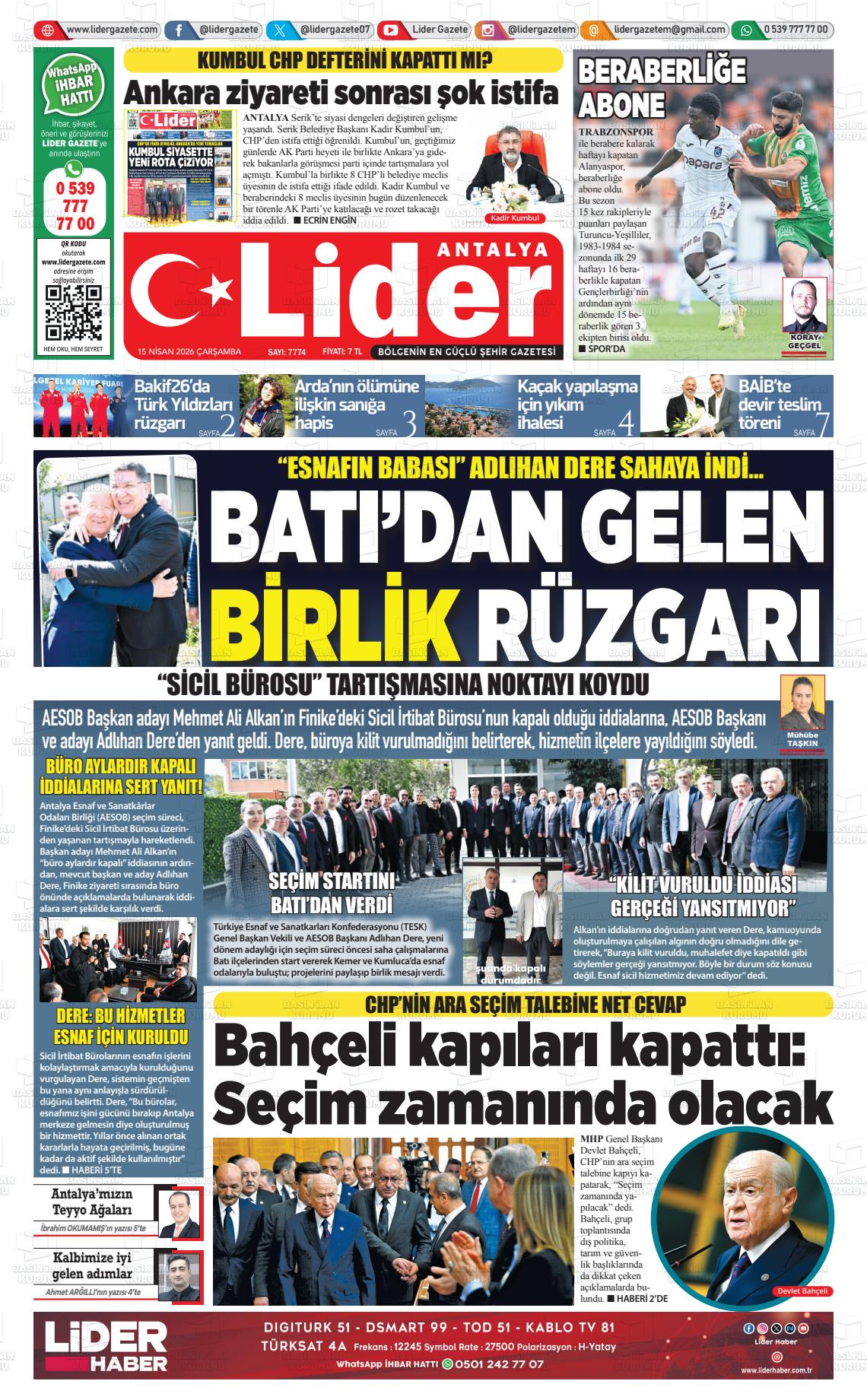 Antalya Gazetebir 15.04.2026