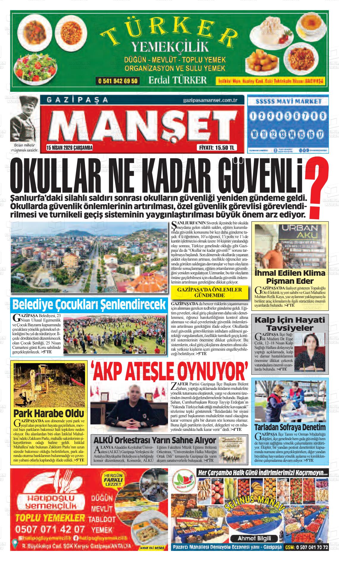 Antalya Gazipasamanset 15.04.2026