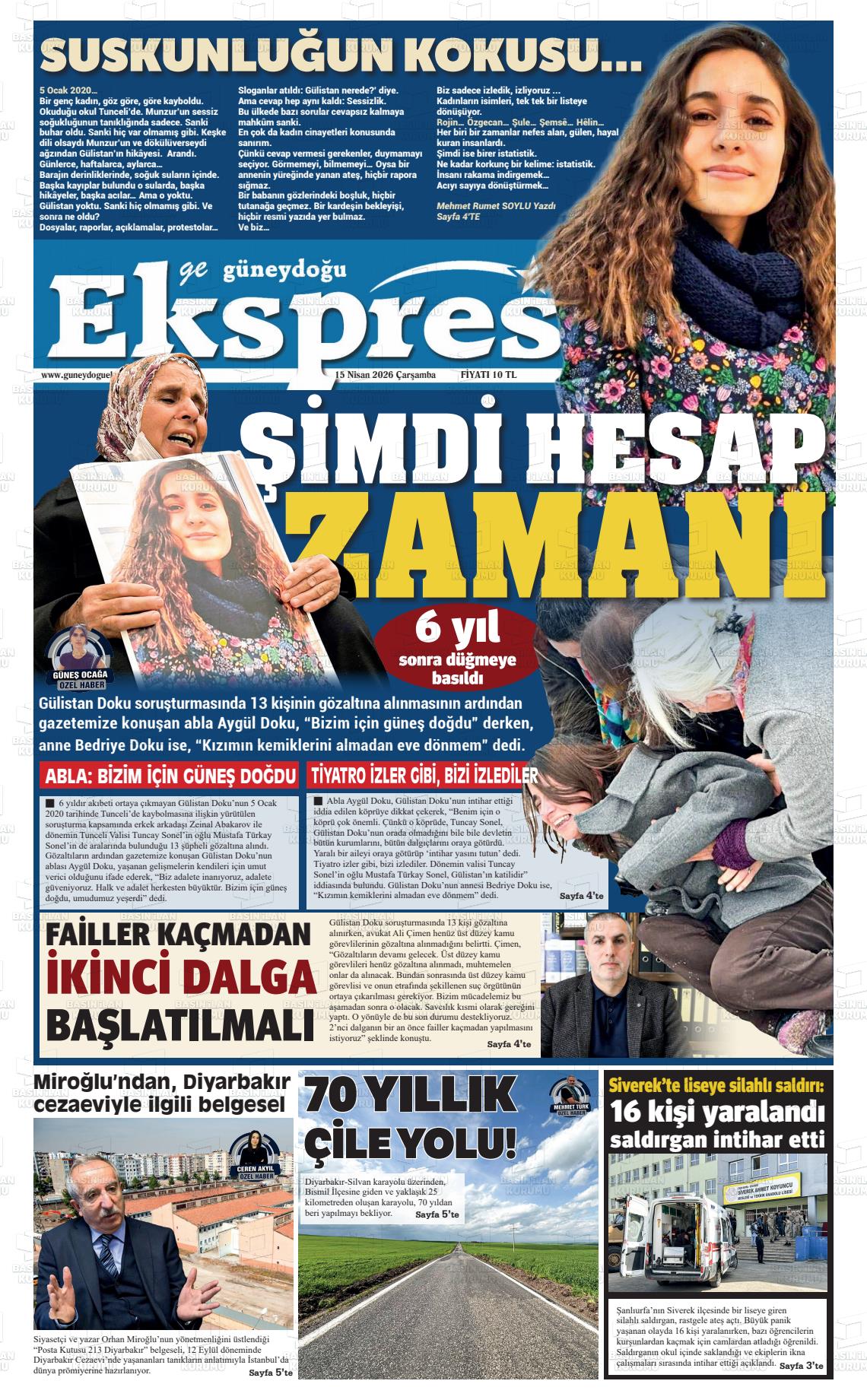 Diyarbakir Geguneydoguekspres 15.04.2026