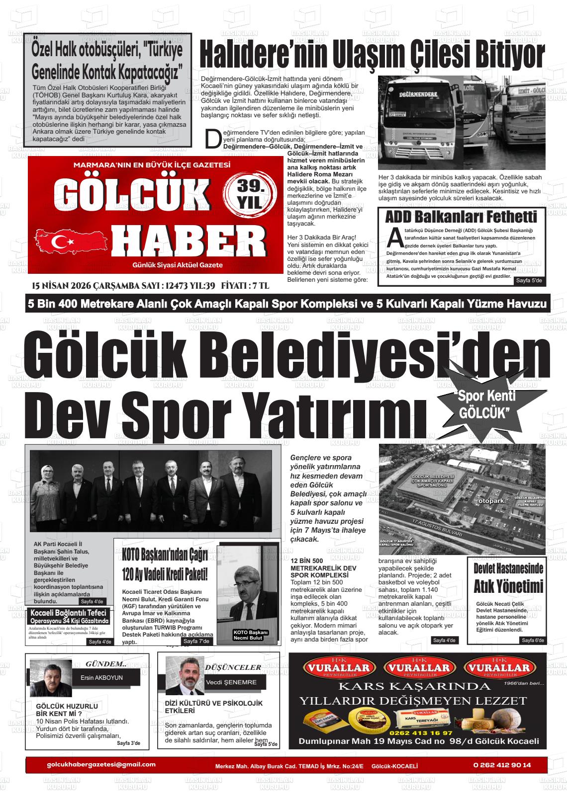 Kocaeli Golcukhaber 15.04.2026