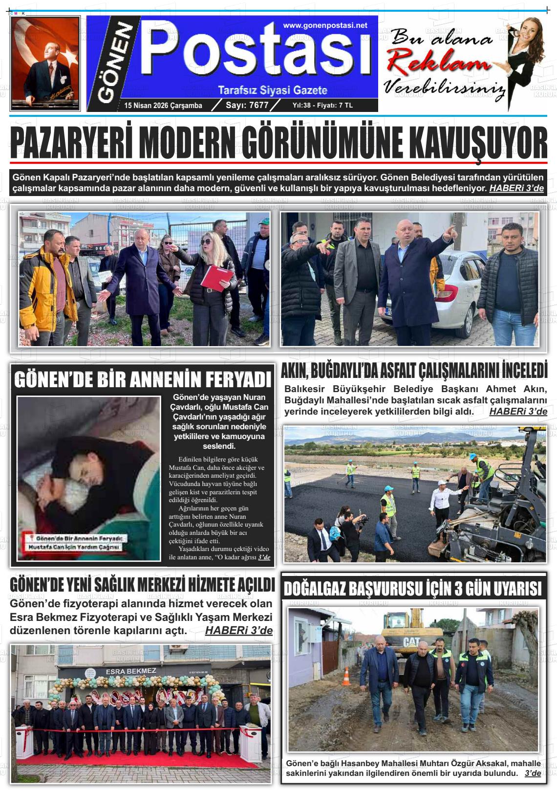 Balikesir Gonenpostasi 15.04.2026