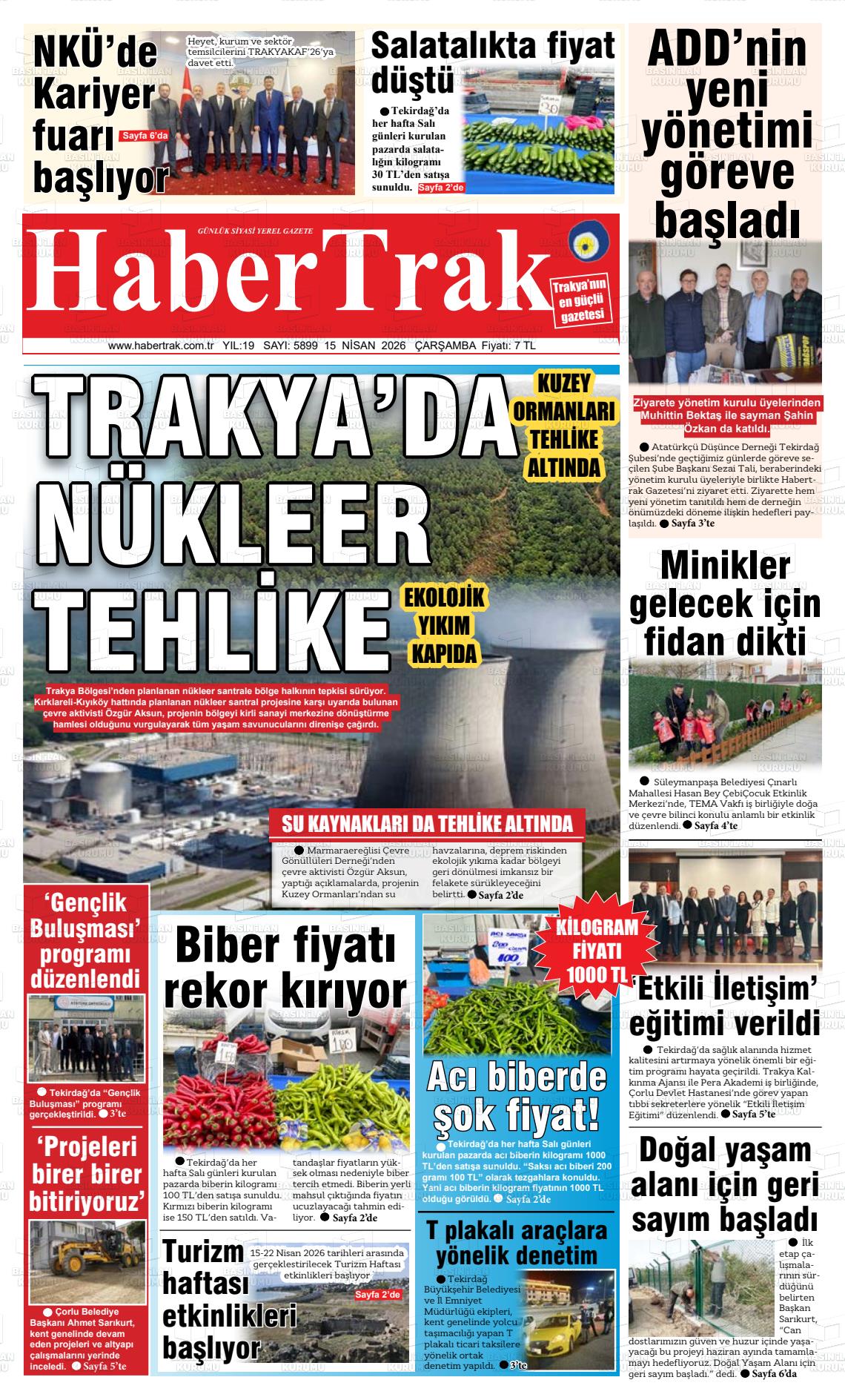 Tekirdag Habertrak 15.04.2026