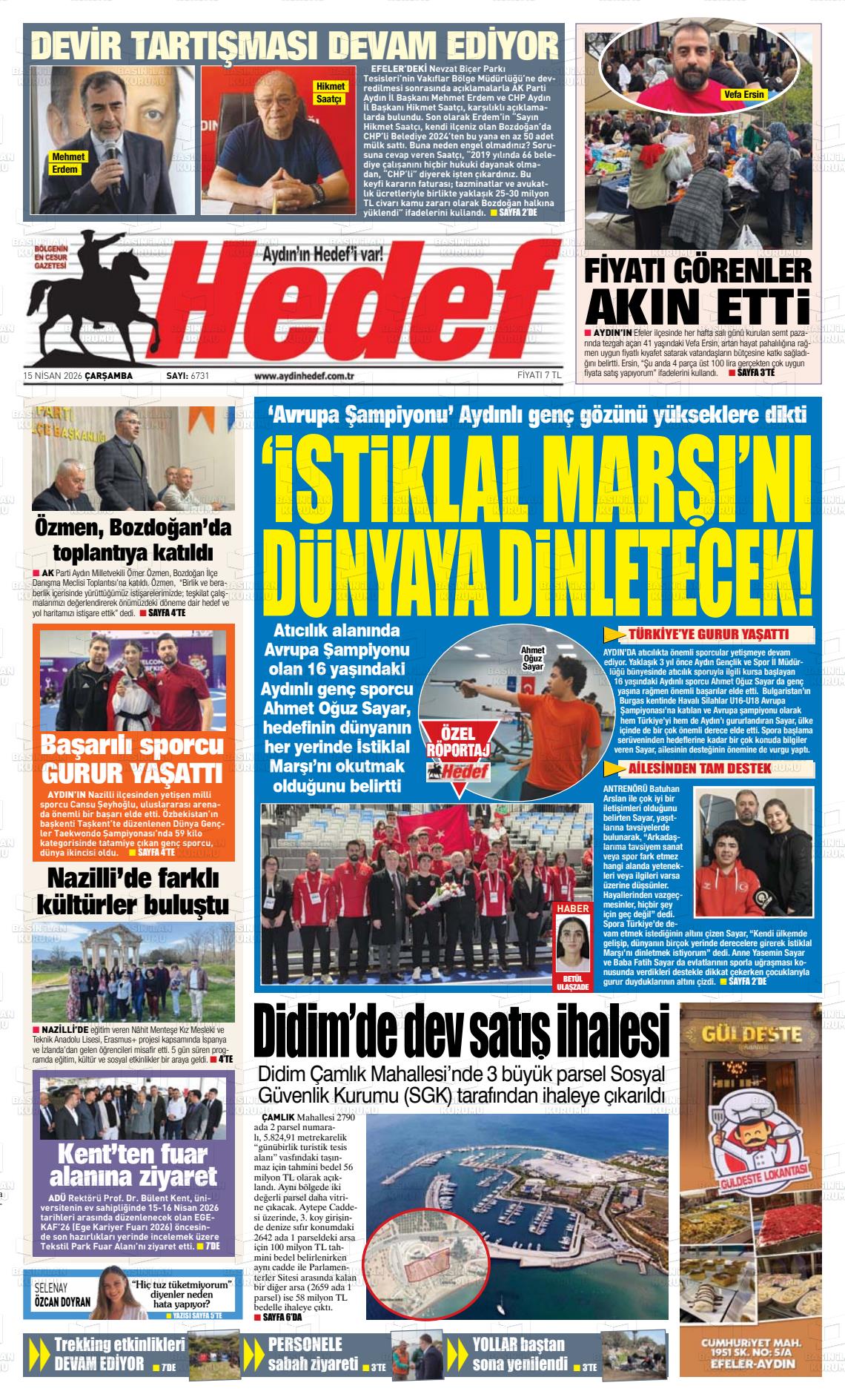 Canakkale Hedef 15.04.2026