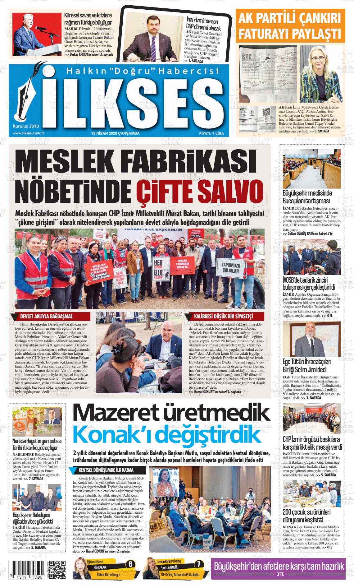 Izmir Ilkses 15.04.2026