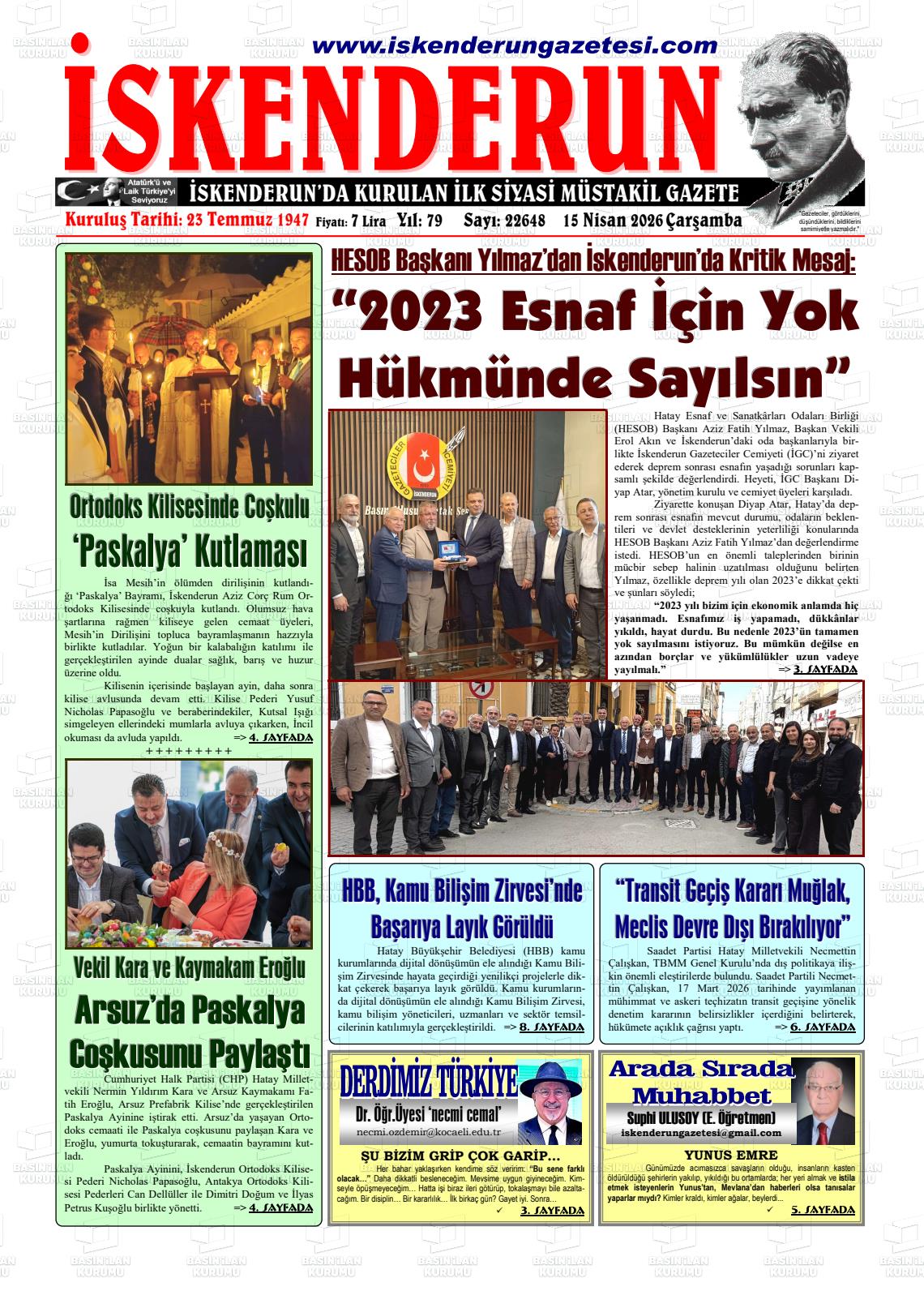 Hatay Iskenderun 15.04.2026