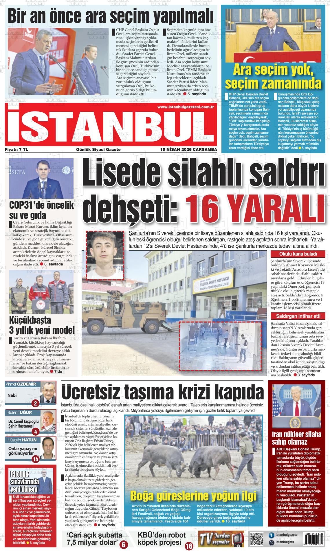 Istanbul 15.04.2026