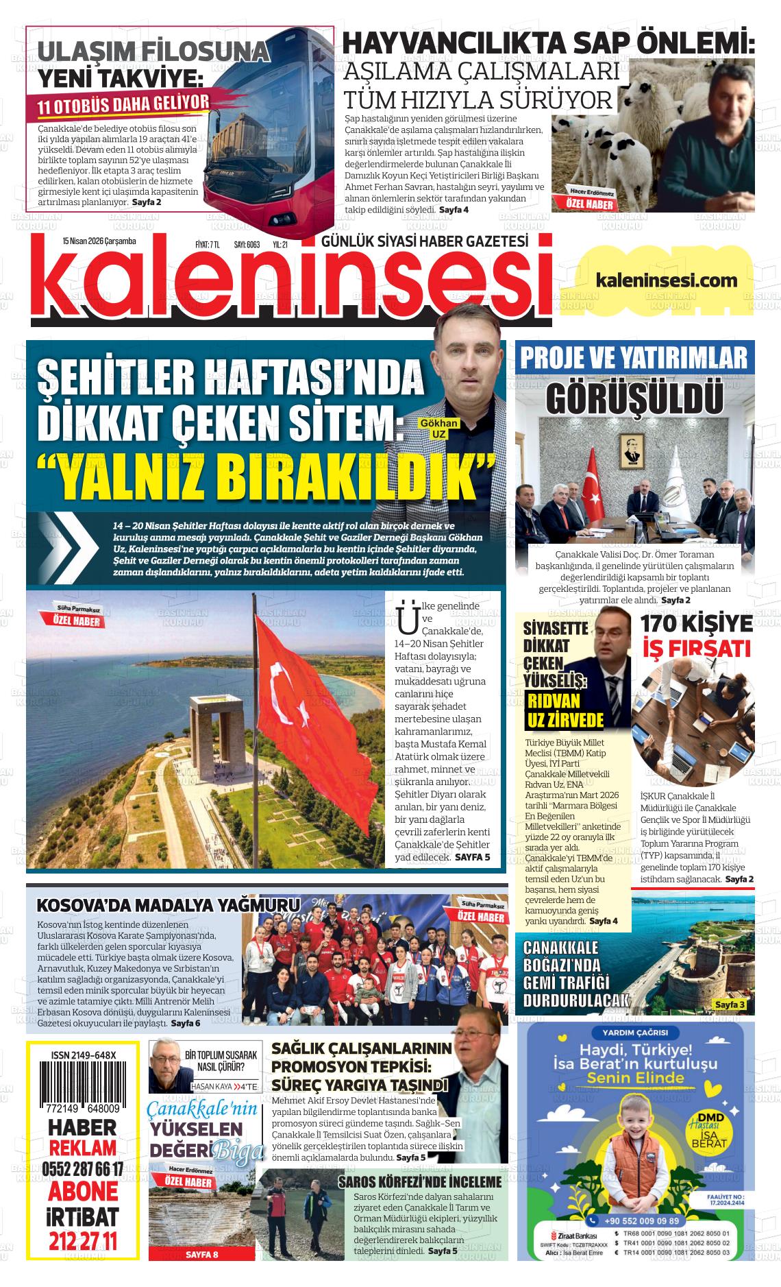 Canakkale Kaleninsesi 15.04.2026