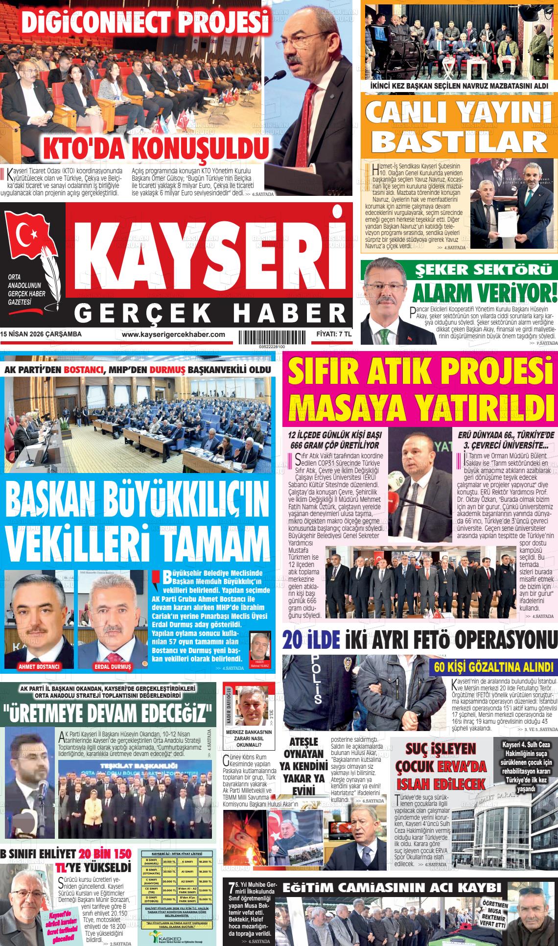 Kayseri Starhaber 15.04.2026