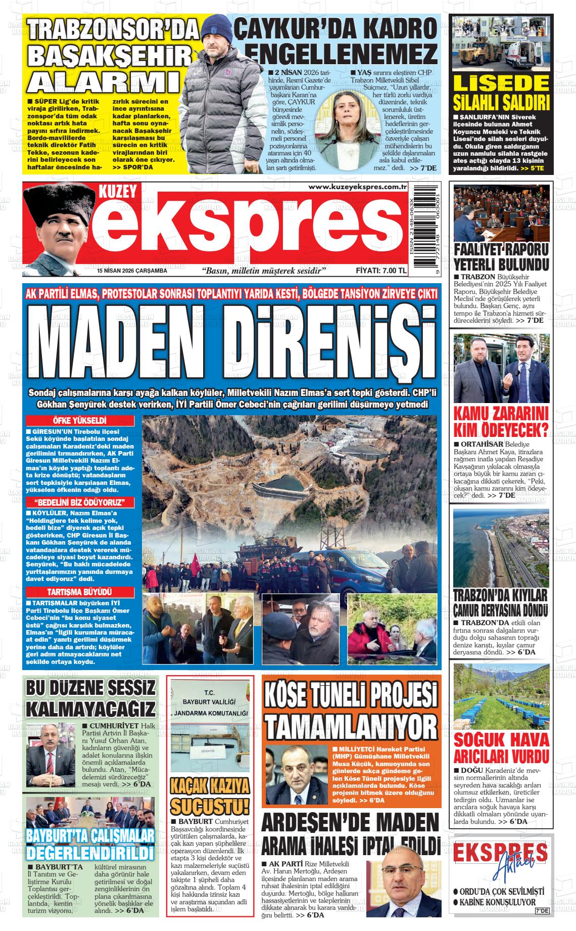 Trabzon Kuzeyekspres 15.04.2026