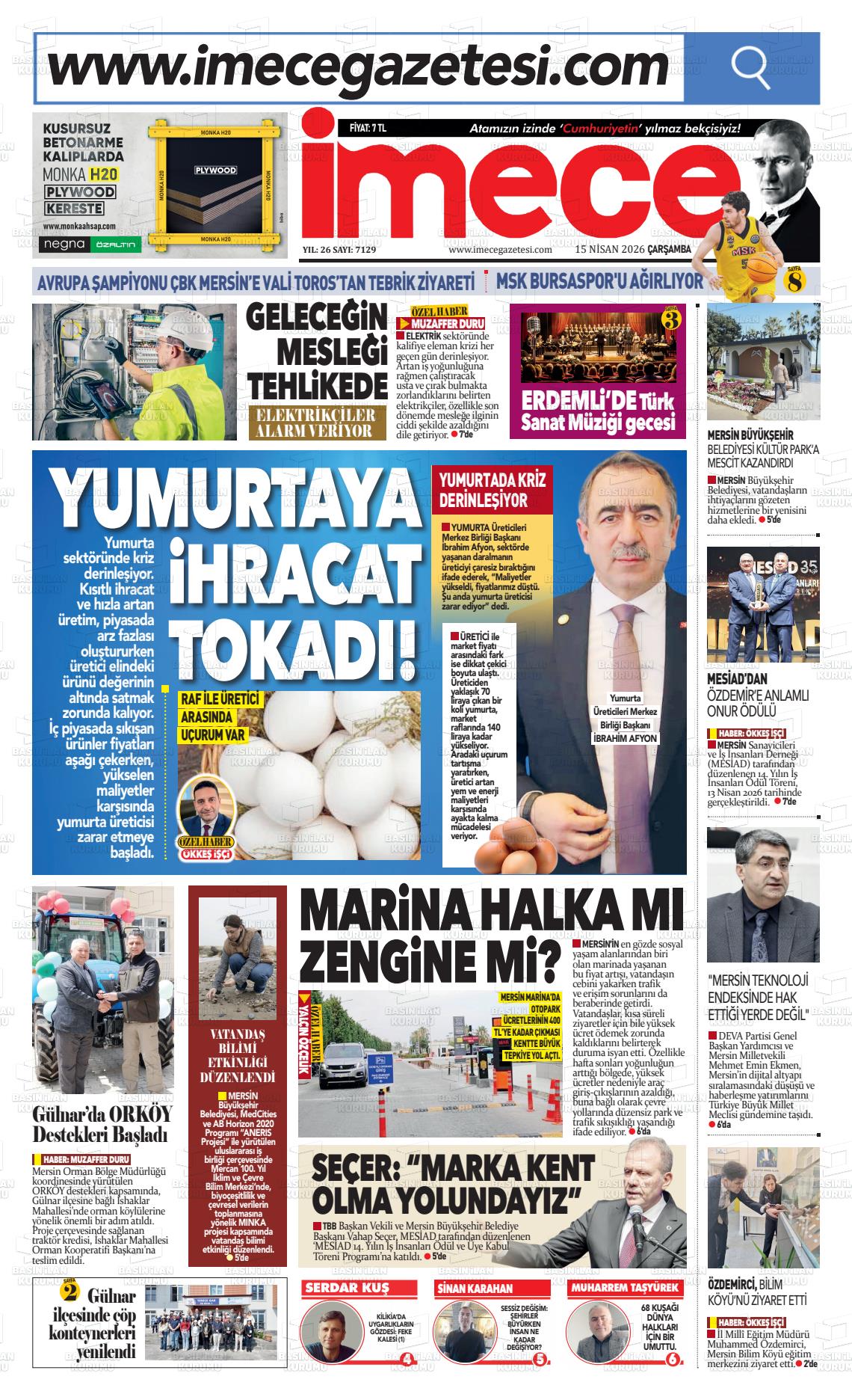 Mersin Imece 15.04.2026