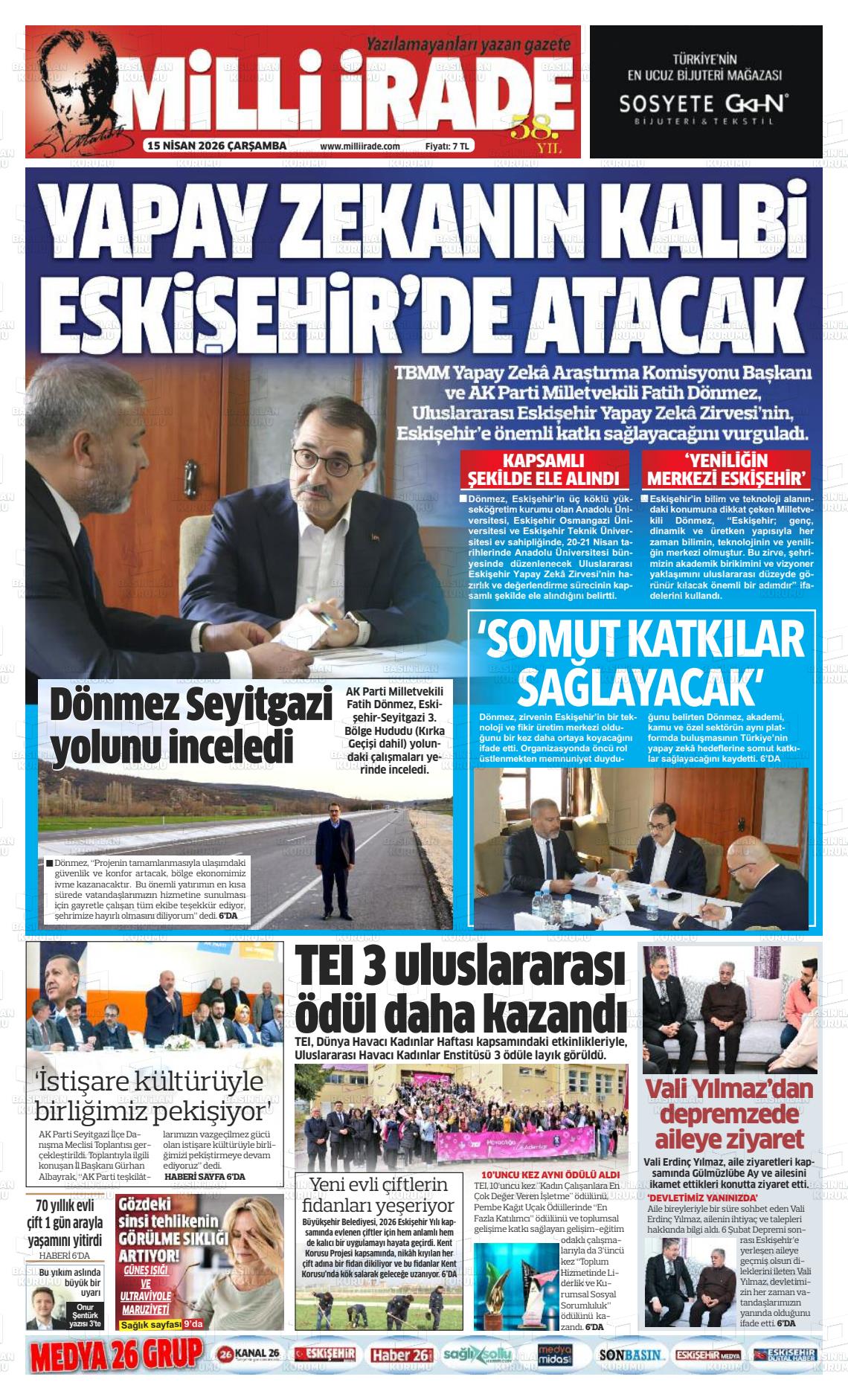 Konya Milliirade 15.04.2026