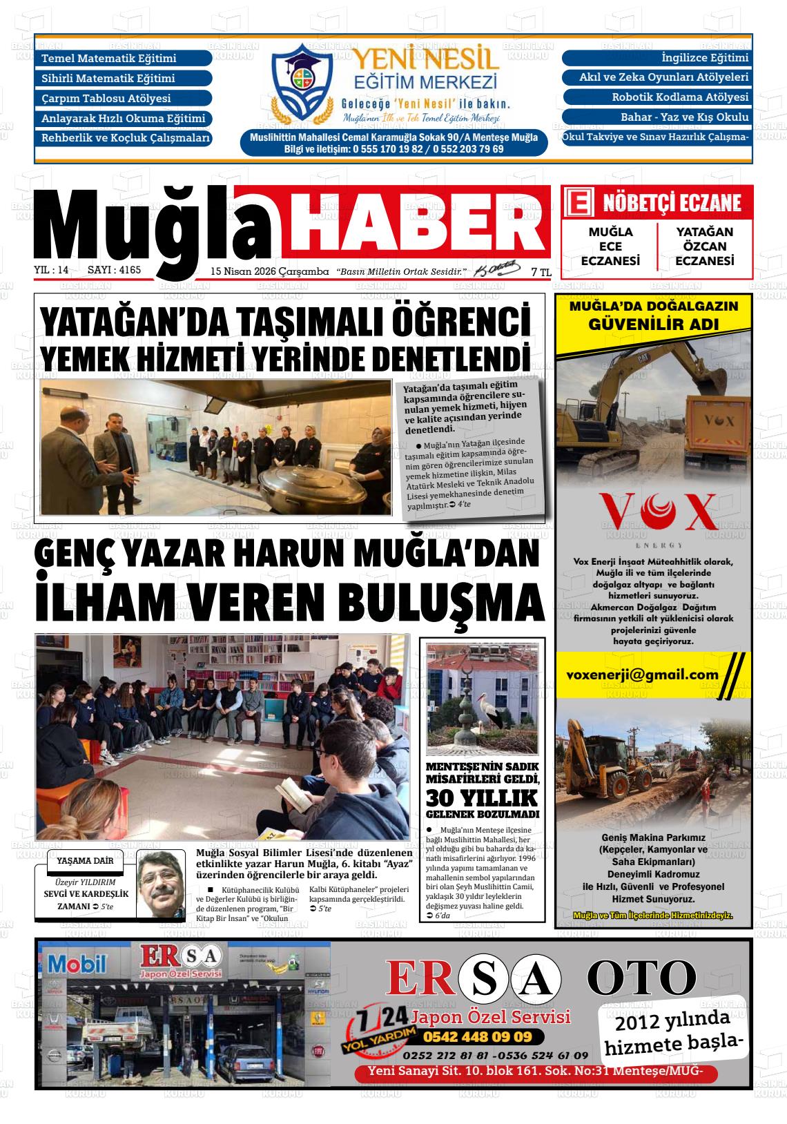 Mugla Haber 15.04.2026