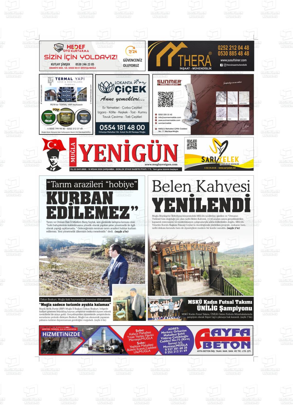 Mugla Yenigun 15.04.2026