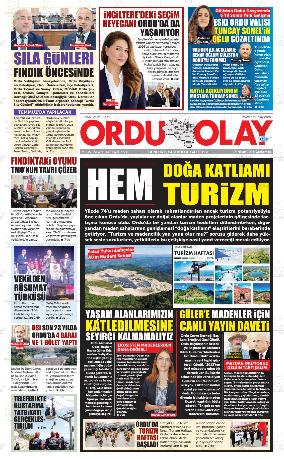 Ordu Olay 15.04.2026
