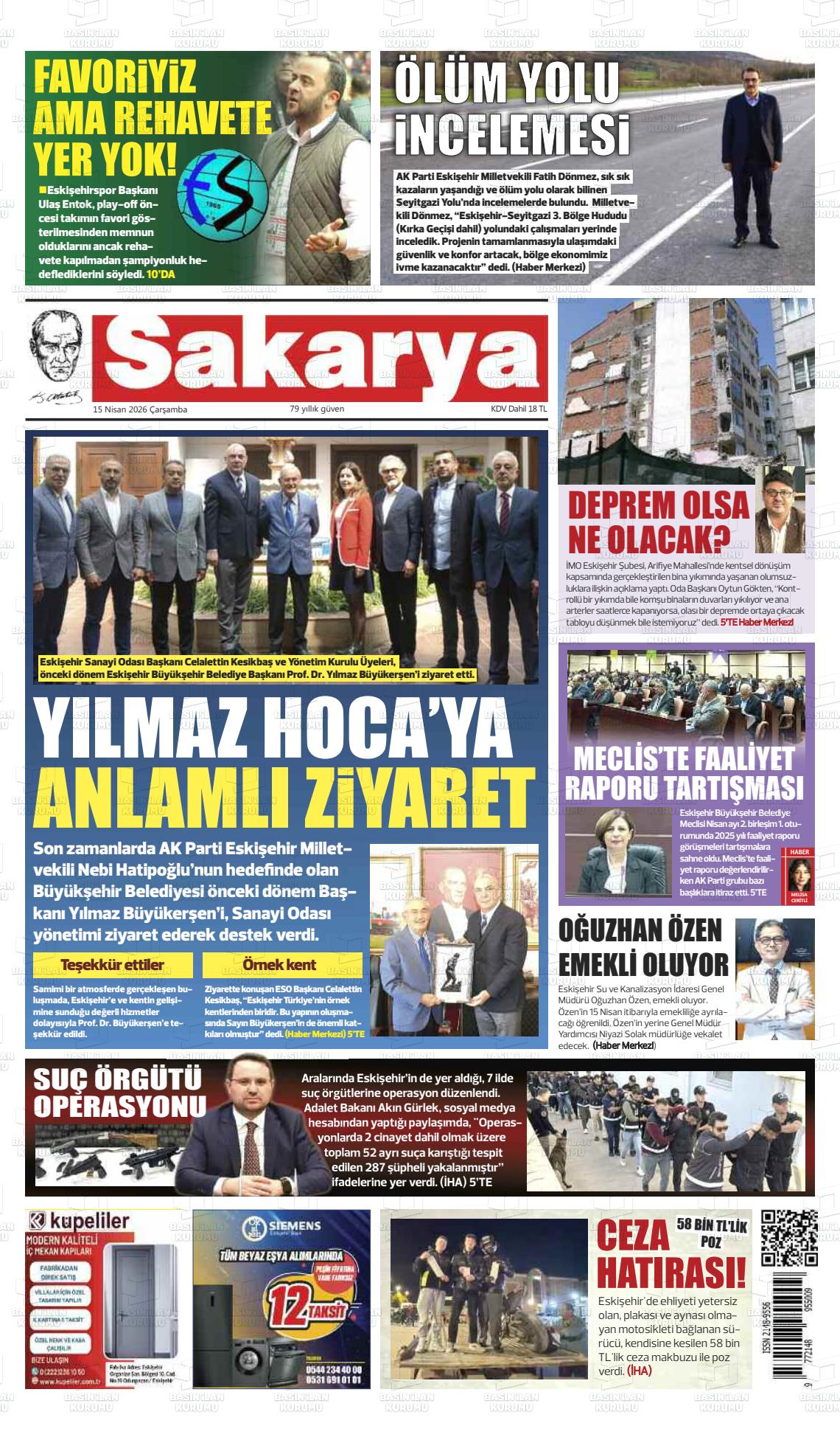 Eskisehir Sakarya 15.04.2026