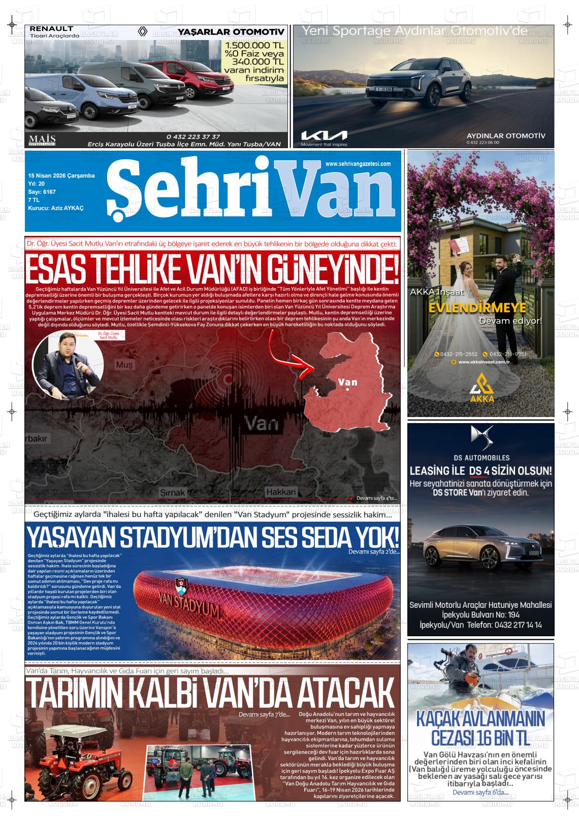 Van Sehri 15.04.2026