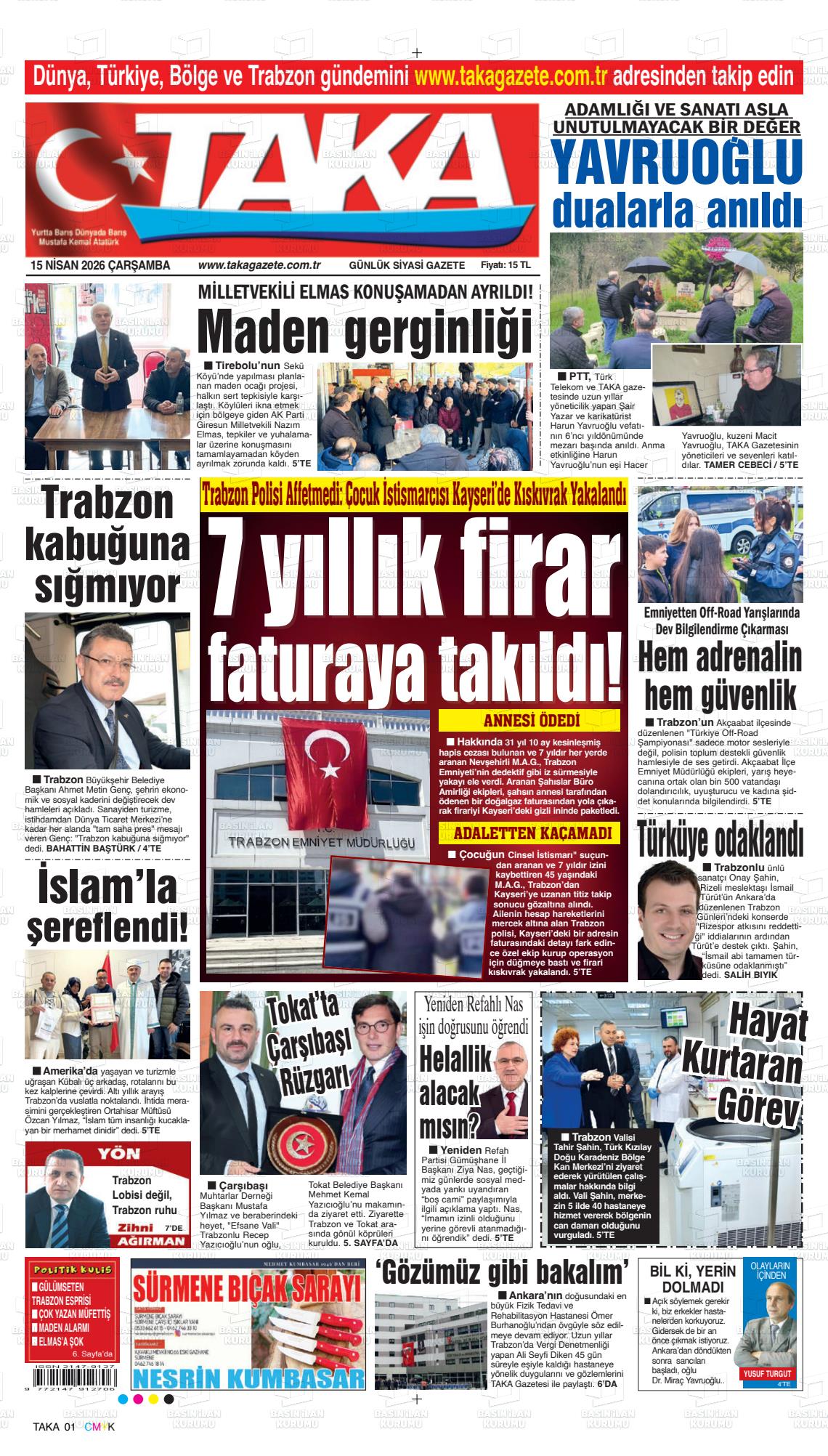 Trabzon Taka 15.04.2026