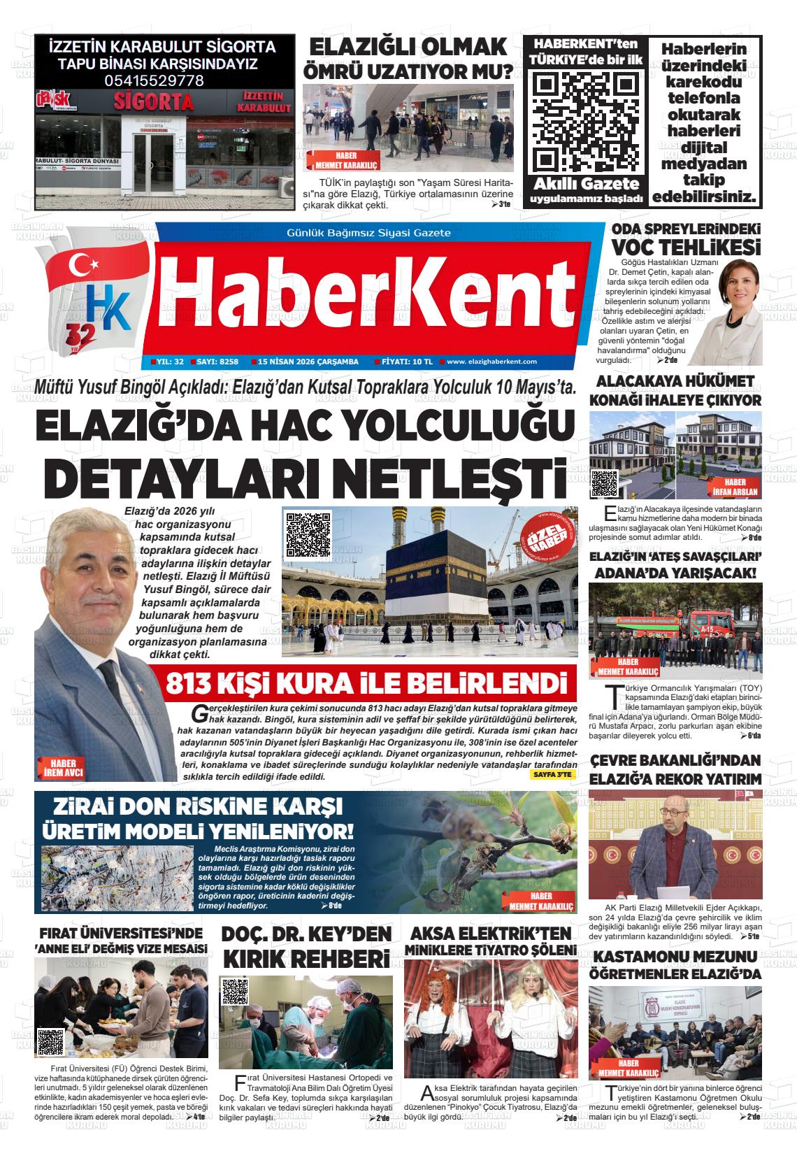 Elazig Yenicag 15.04.2026