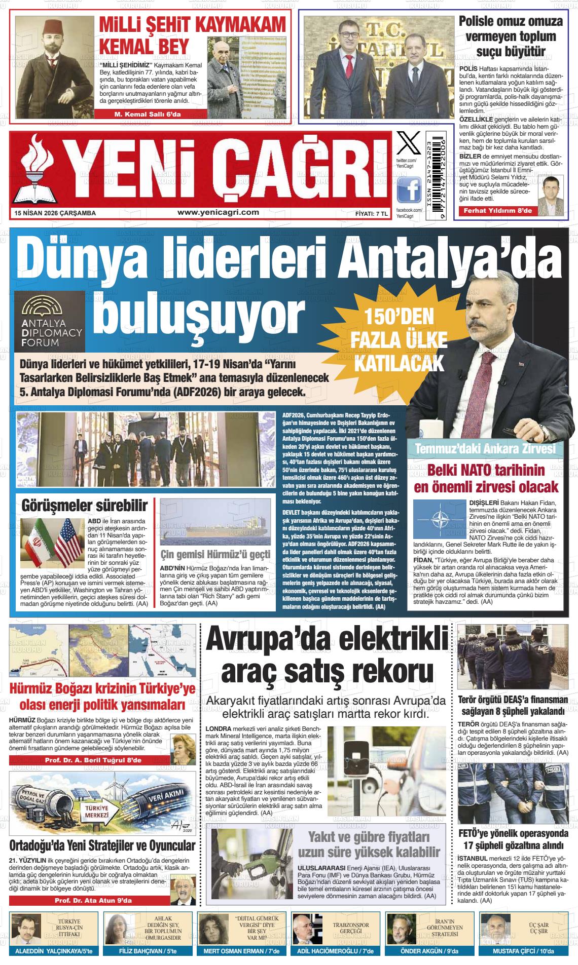 Istanbul Yenicagri 15.04.2026