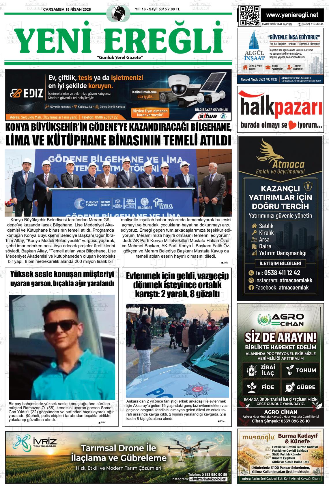 Konya Yenieregli 15.04.2026