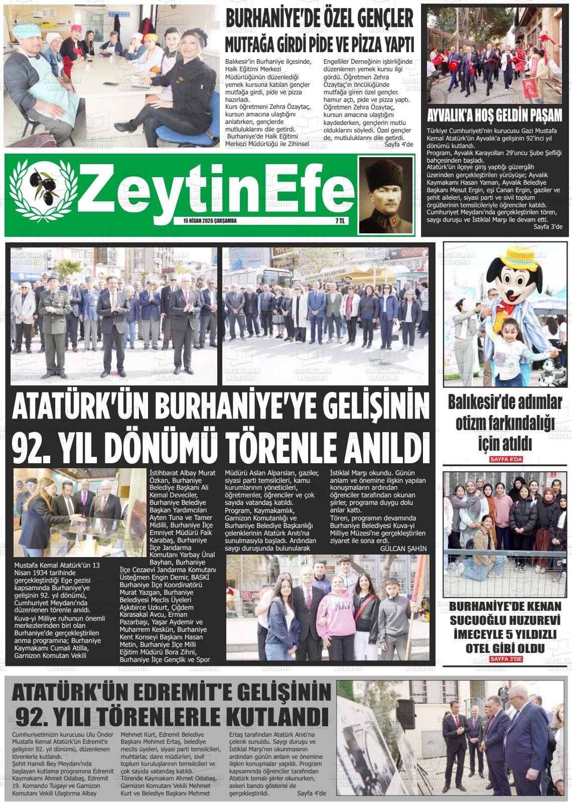 Balikesir Zeytinefe 15.04.2026