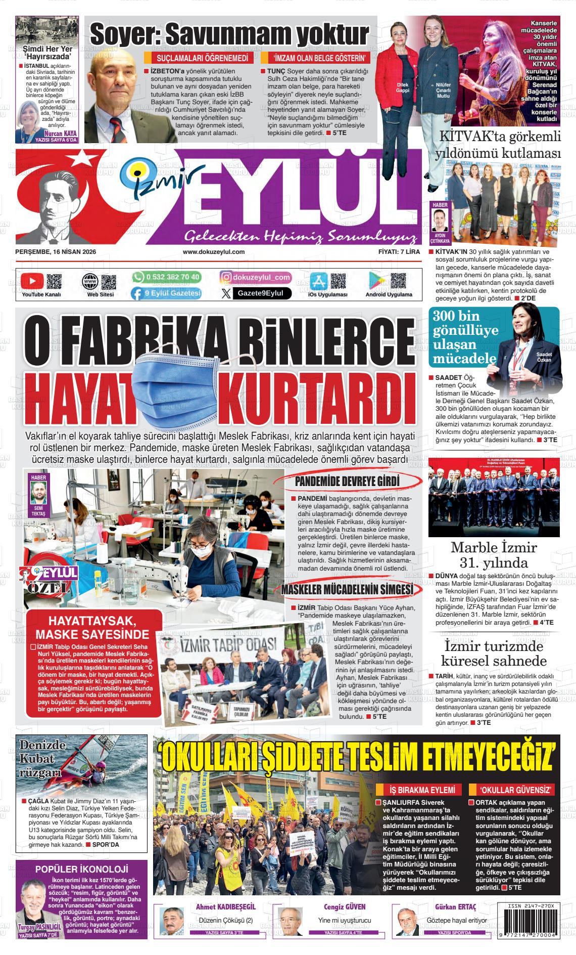 Izmir 9 Eylul 16.04.2026