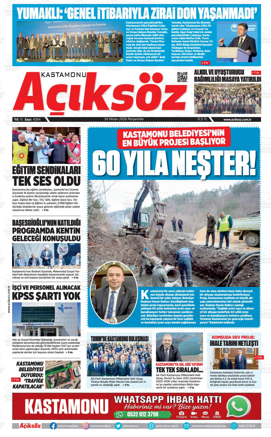 Kastamonu Aciksoz 16.04.2026