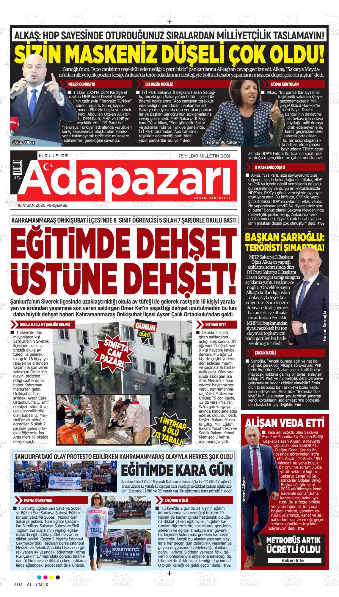 Sakarya Adapazariaksamhaberleri 16.04.2026