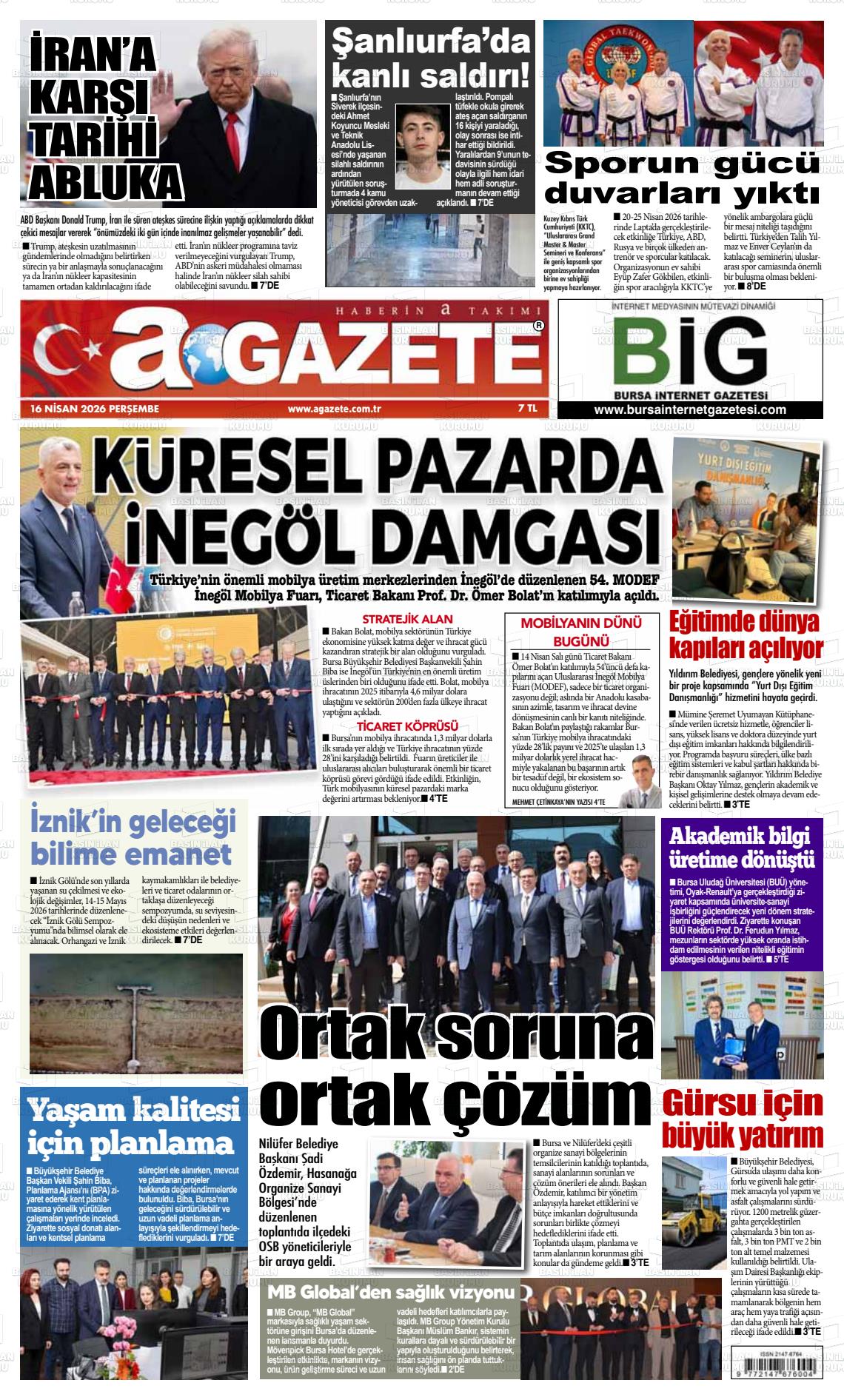 Bursa Agazete 16.04.2026