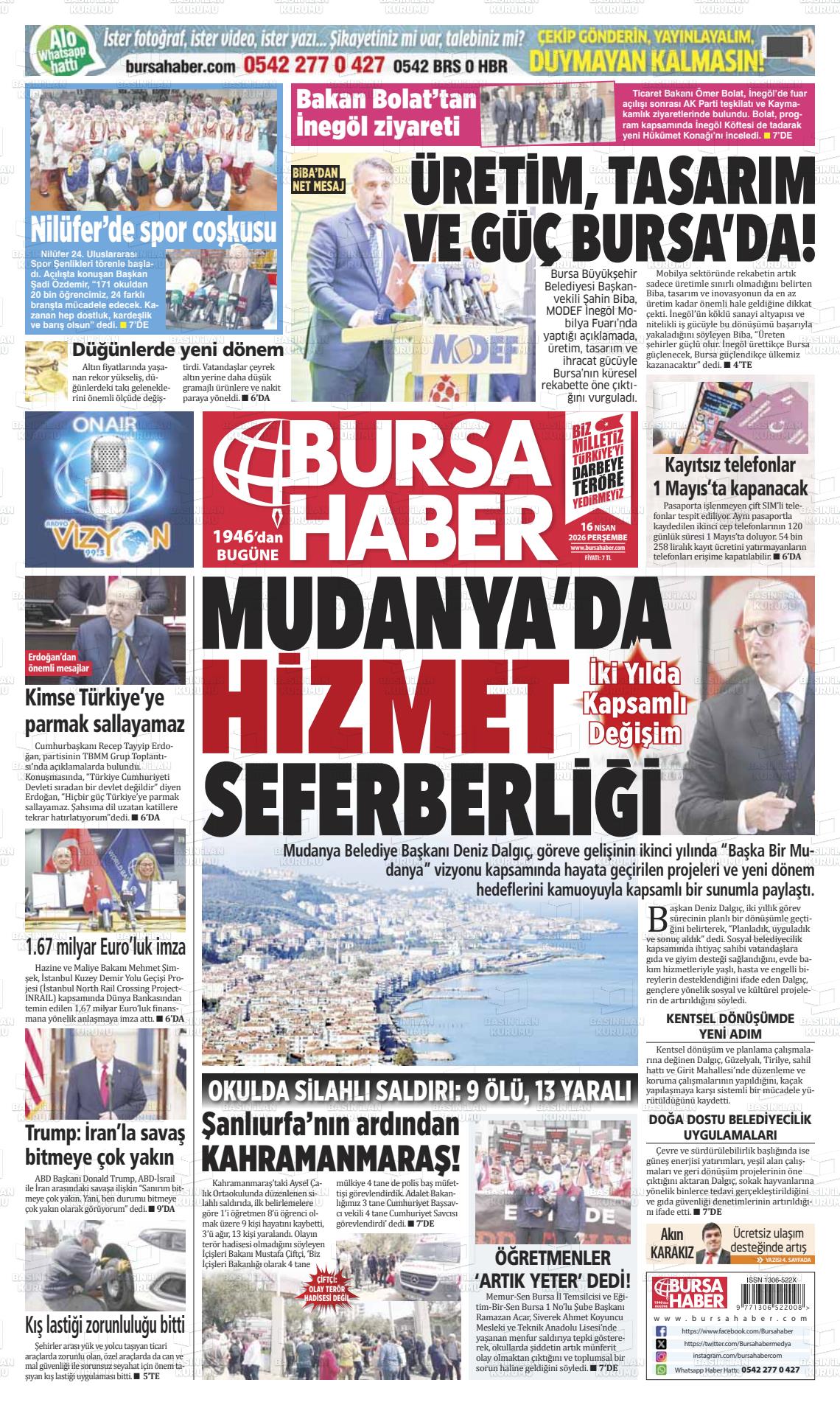 Bursa Haber 16.04.2026