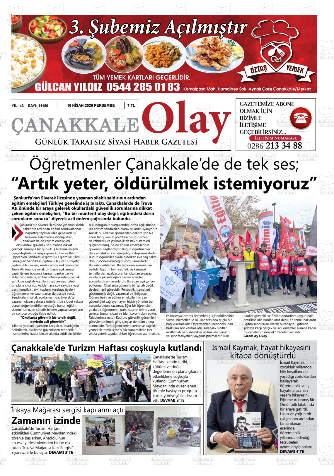 Canakkale Olay 16.04.2026