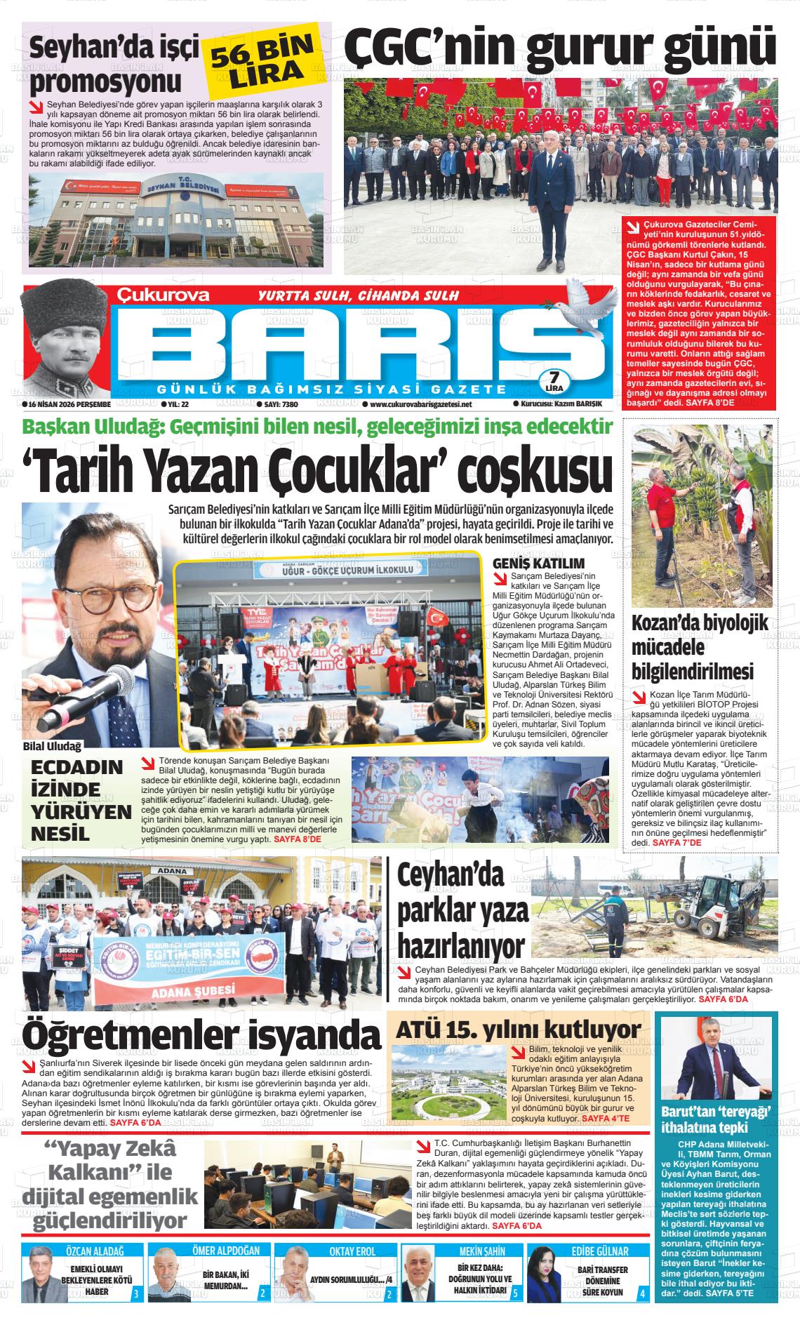 Adana Cukurovabaris 16.04.2026