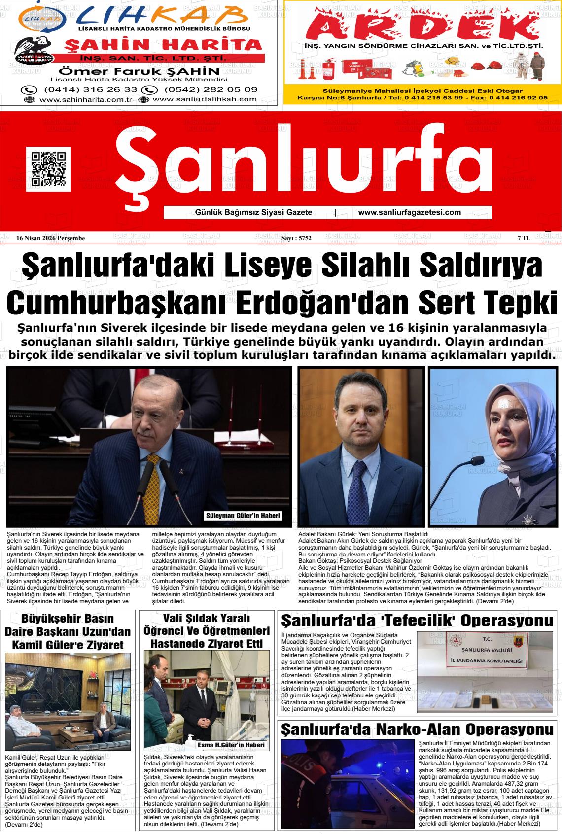 Sanliurfa Dunyadaveturkiyede 16.04.2026