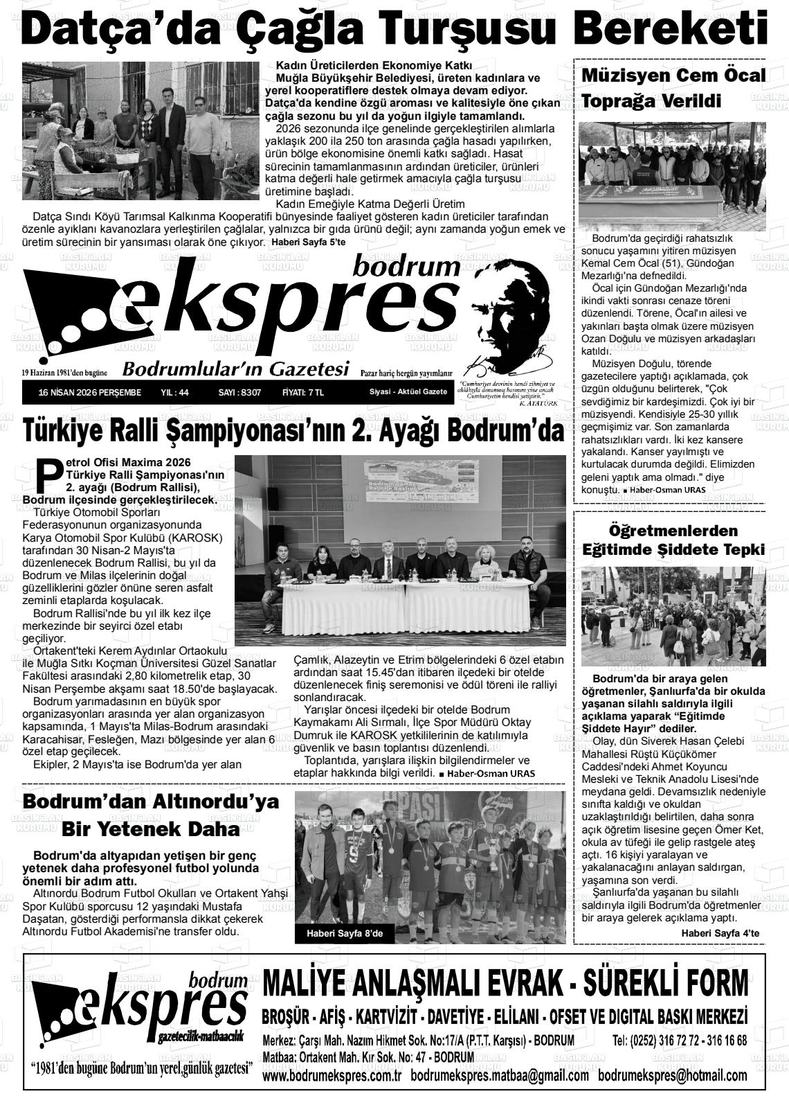 Mugla Ekspresbodrum 16.04.2026