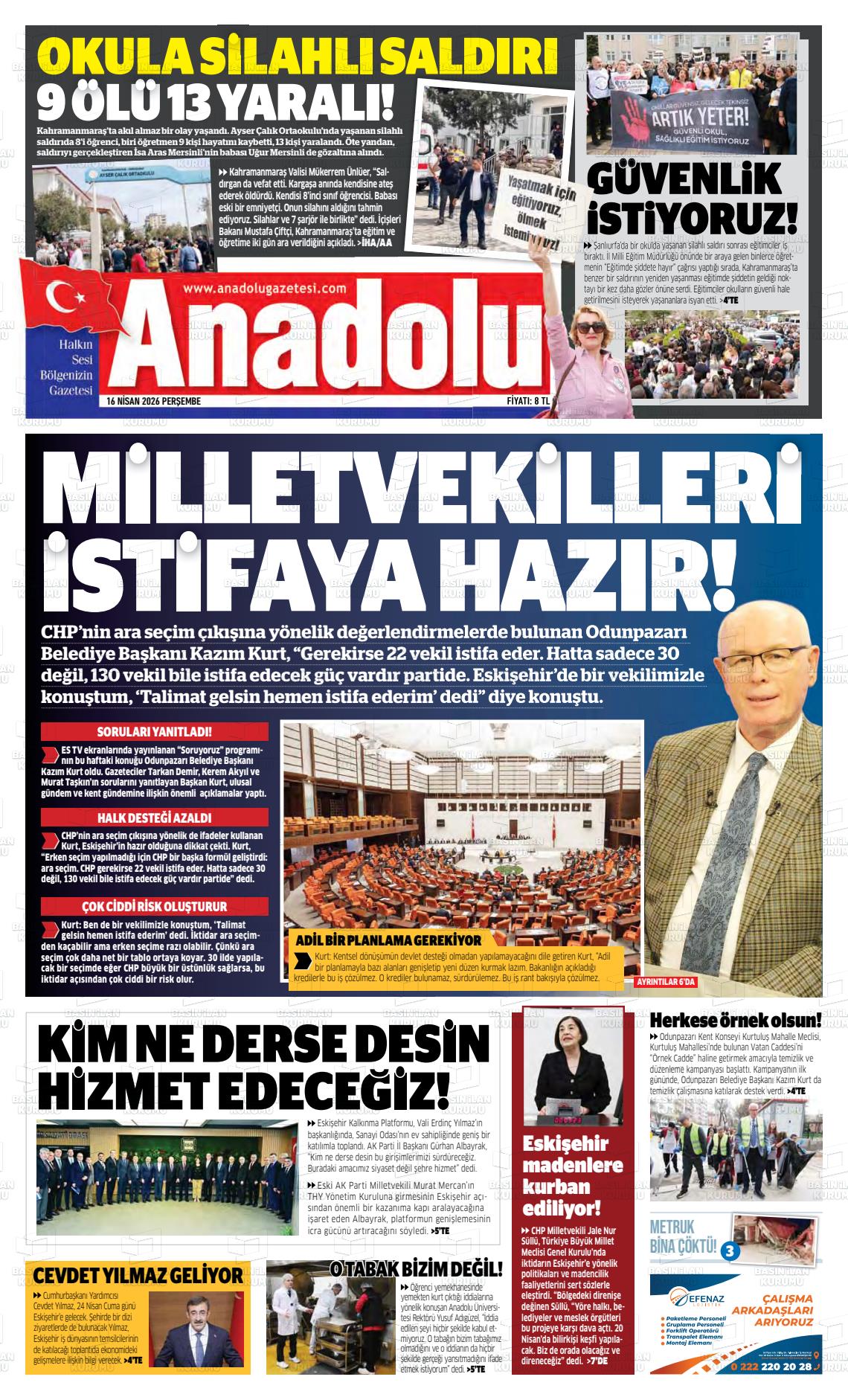 Eskisehir Anadolu 16.04.2026