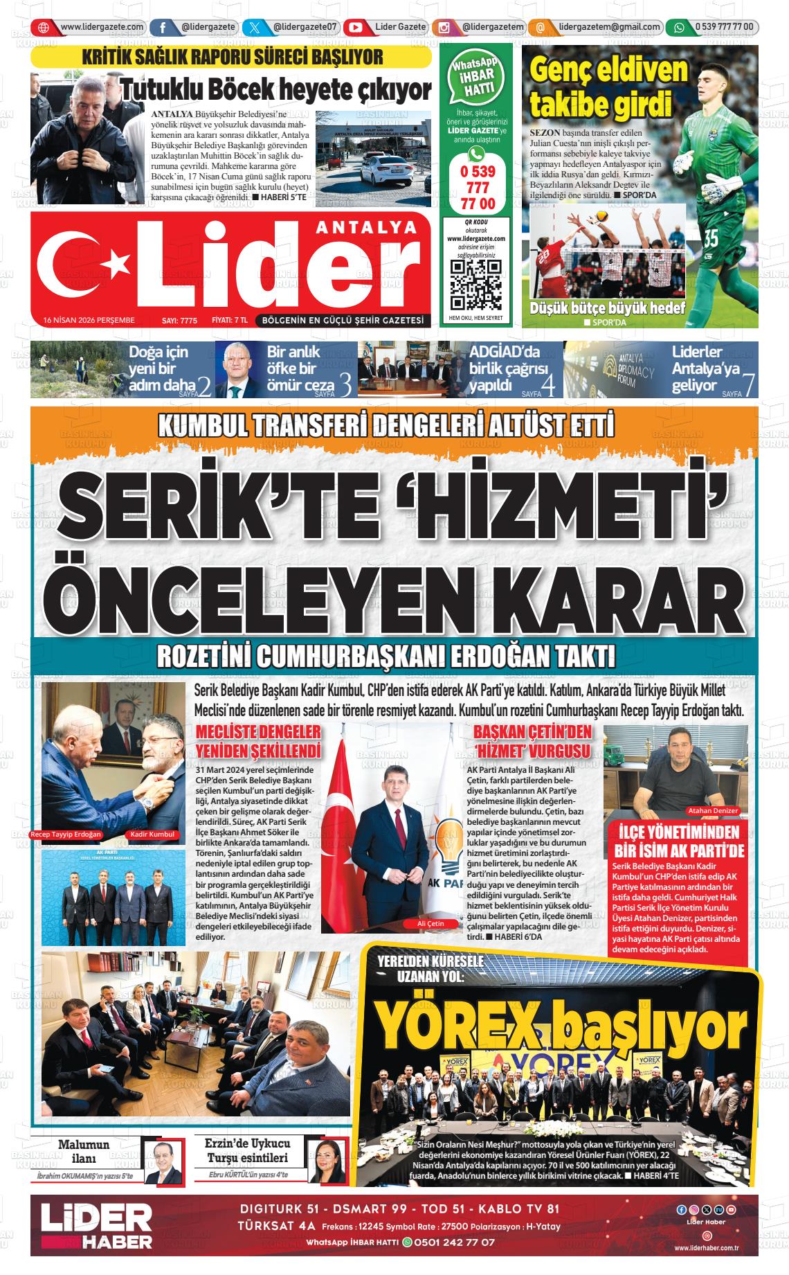 Antalya Gazetebir 16.04.2026
