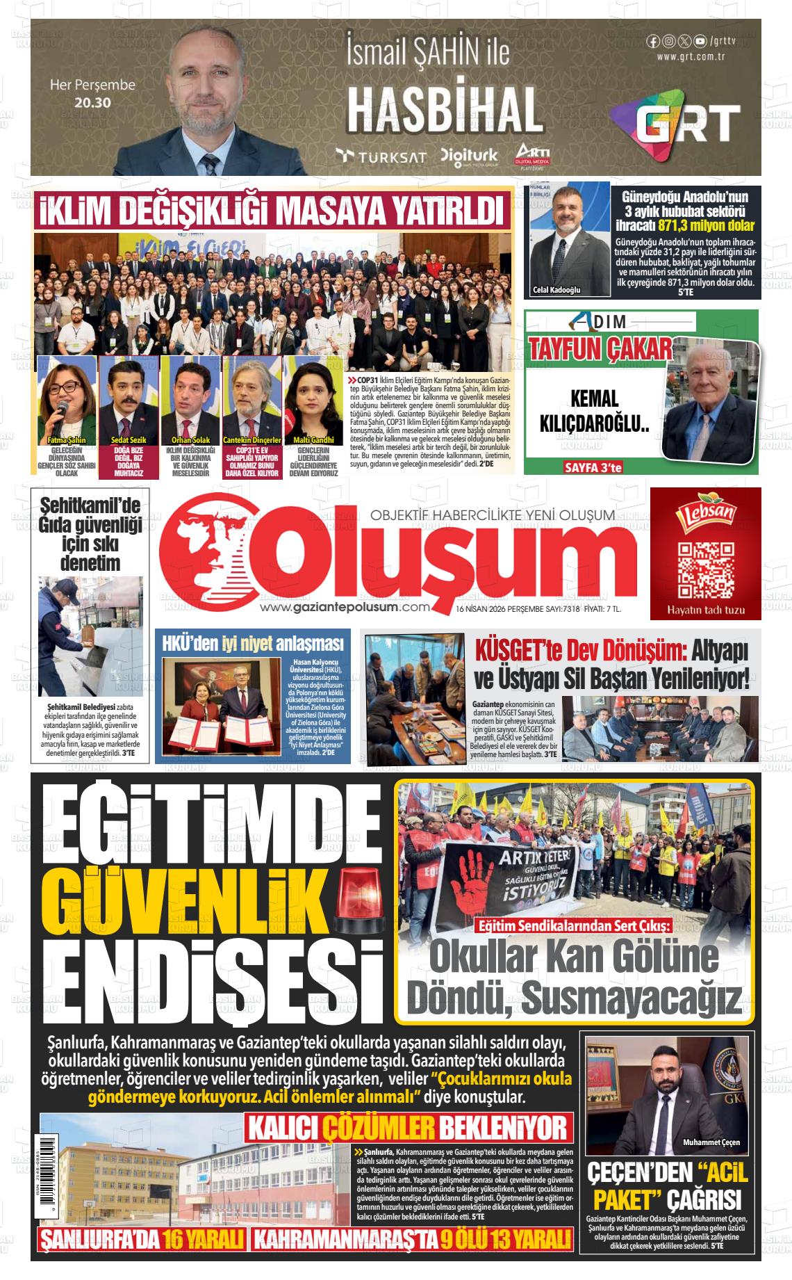 Gaziantep Olusum 16.04.2026