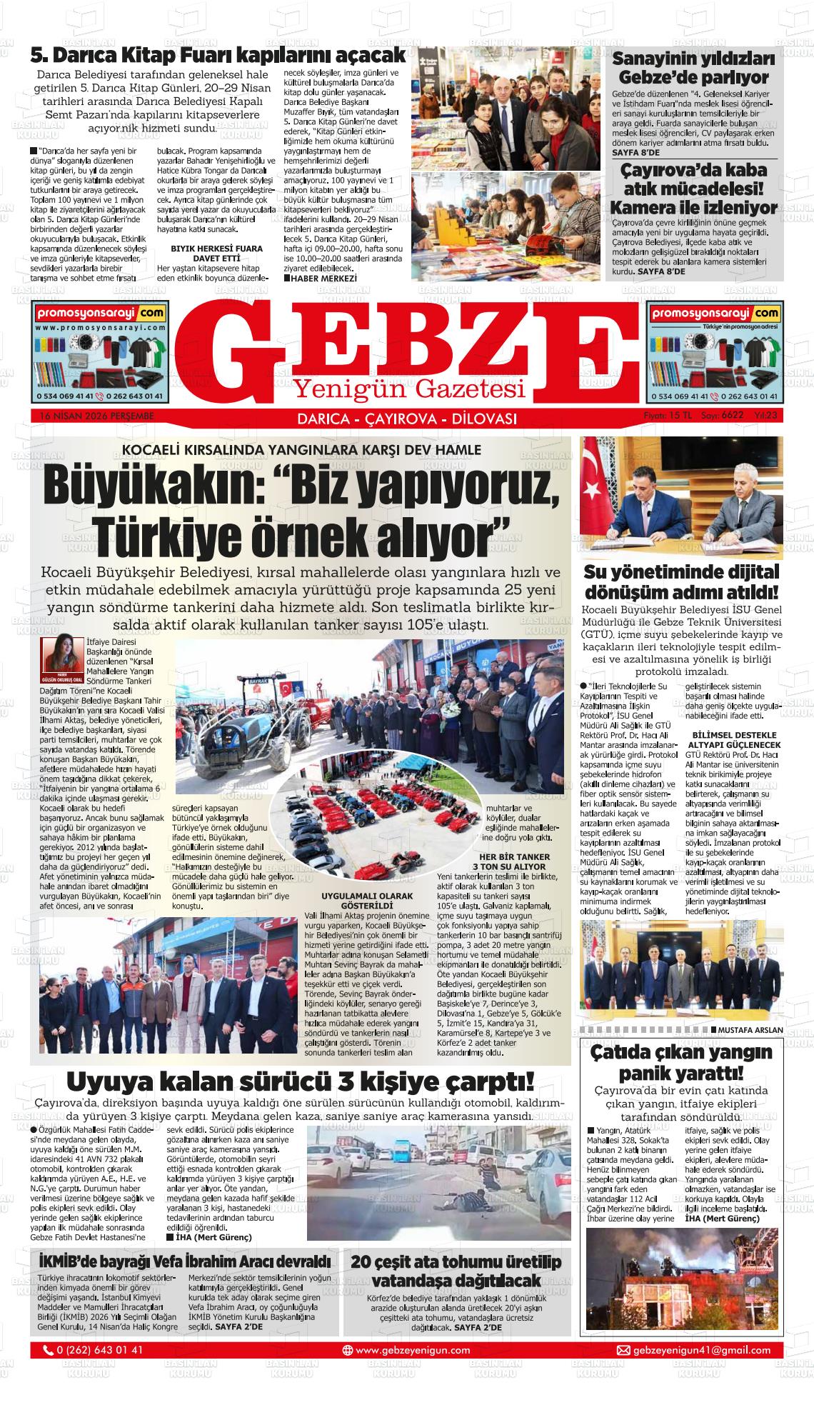 Kocaeli Gebzeyenigun 16.04.2026