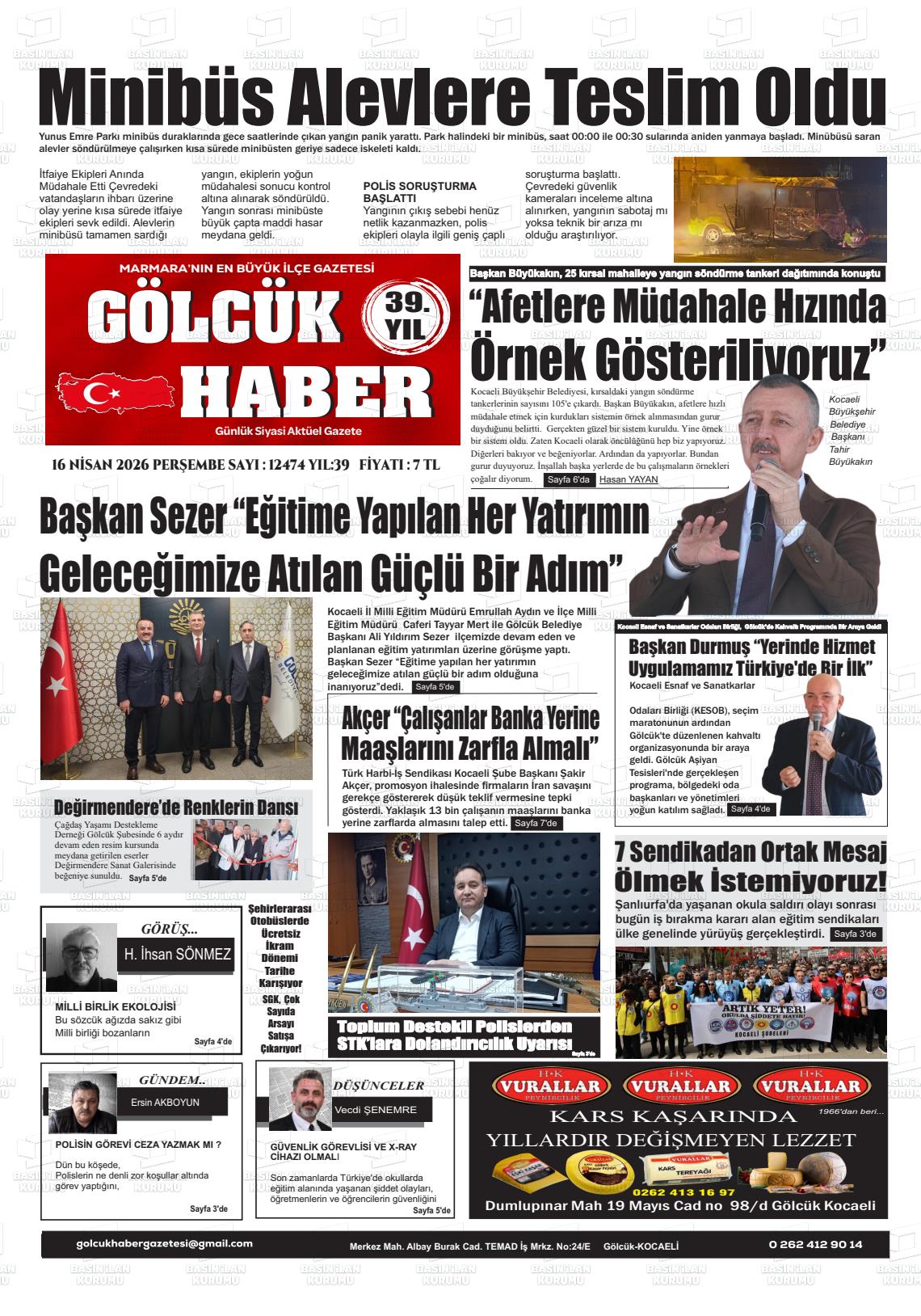Kocaeli Golcukhaber 16.04.2026