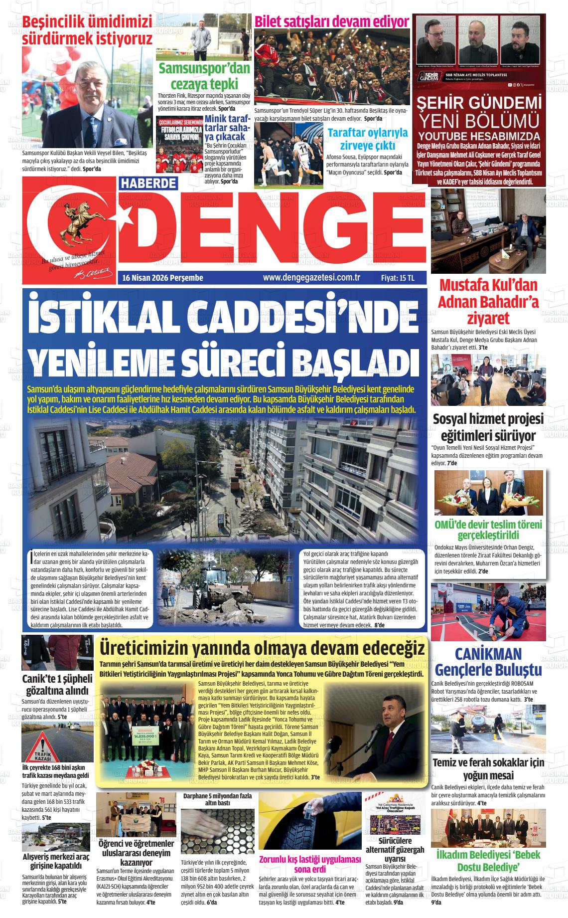 Samsun Haberdedenge 16.04.2026