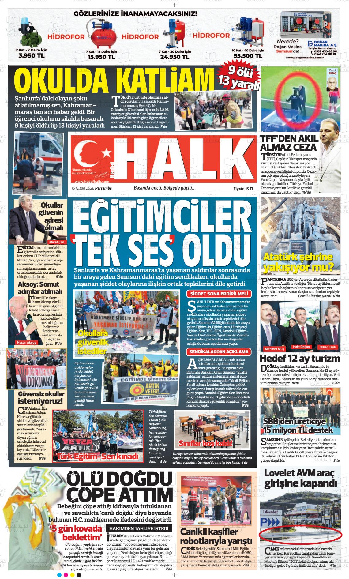 Samsun Hedefhalk 16.04.2026