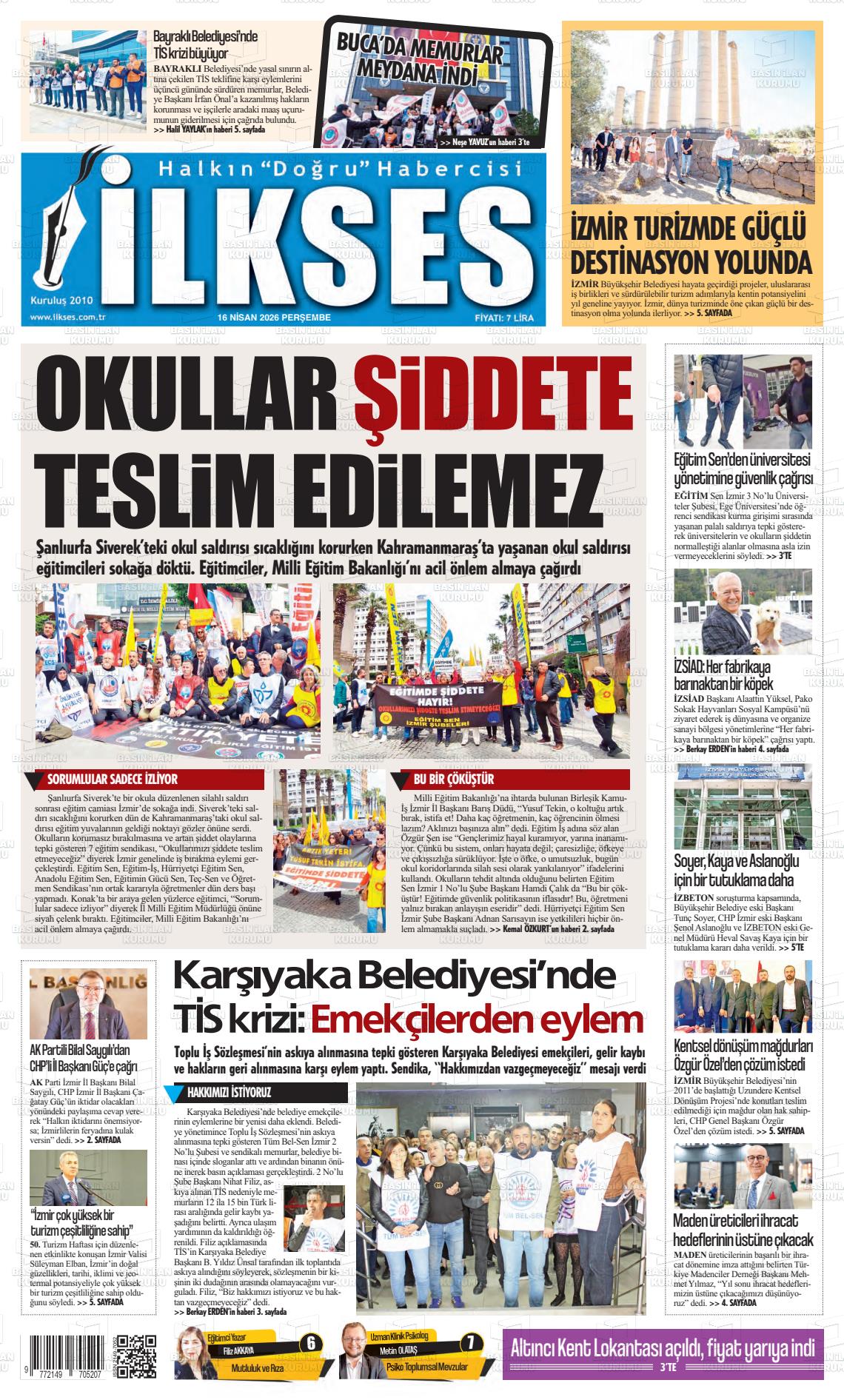 Izmir Ilkses 16.04.2026