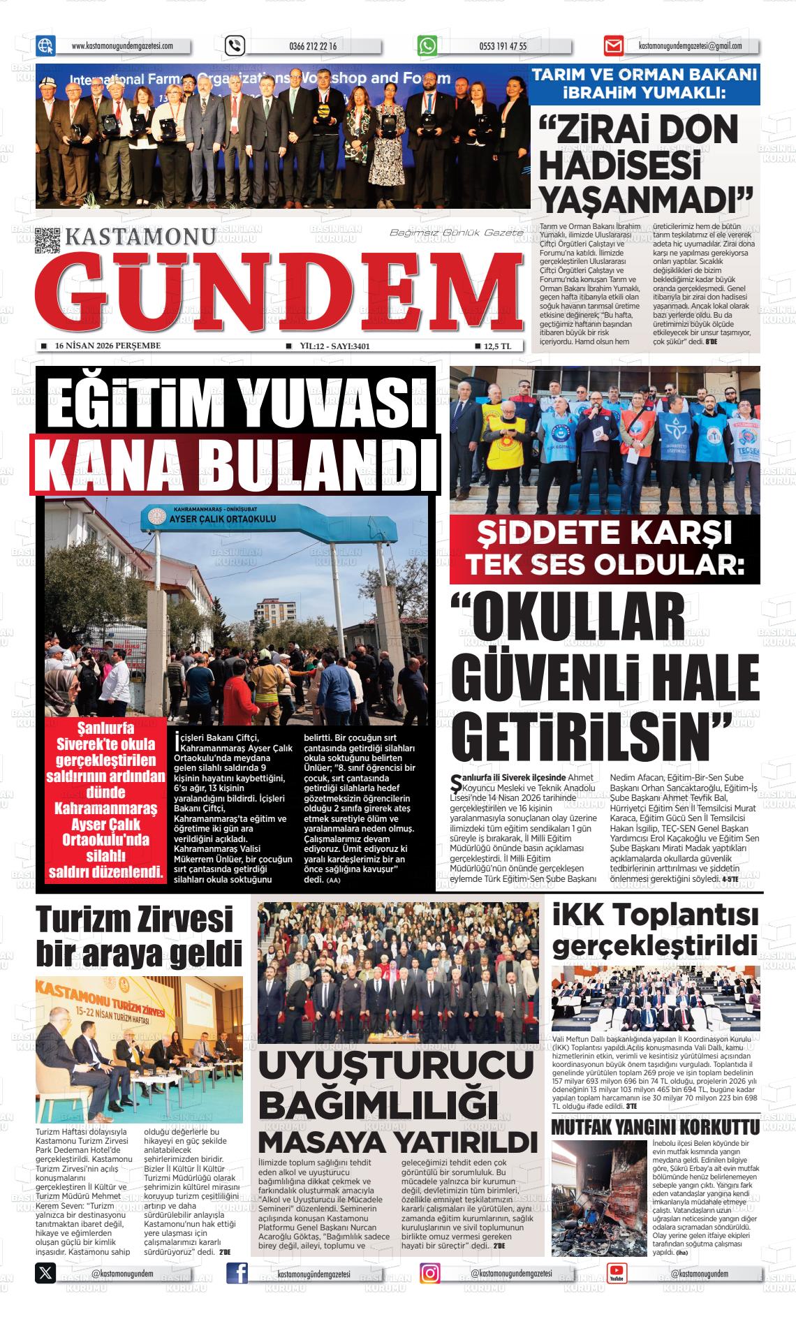 Kastamonu Gundem 16.04.2026