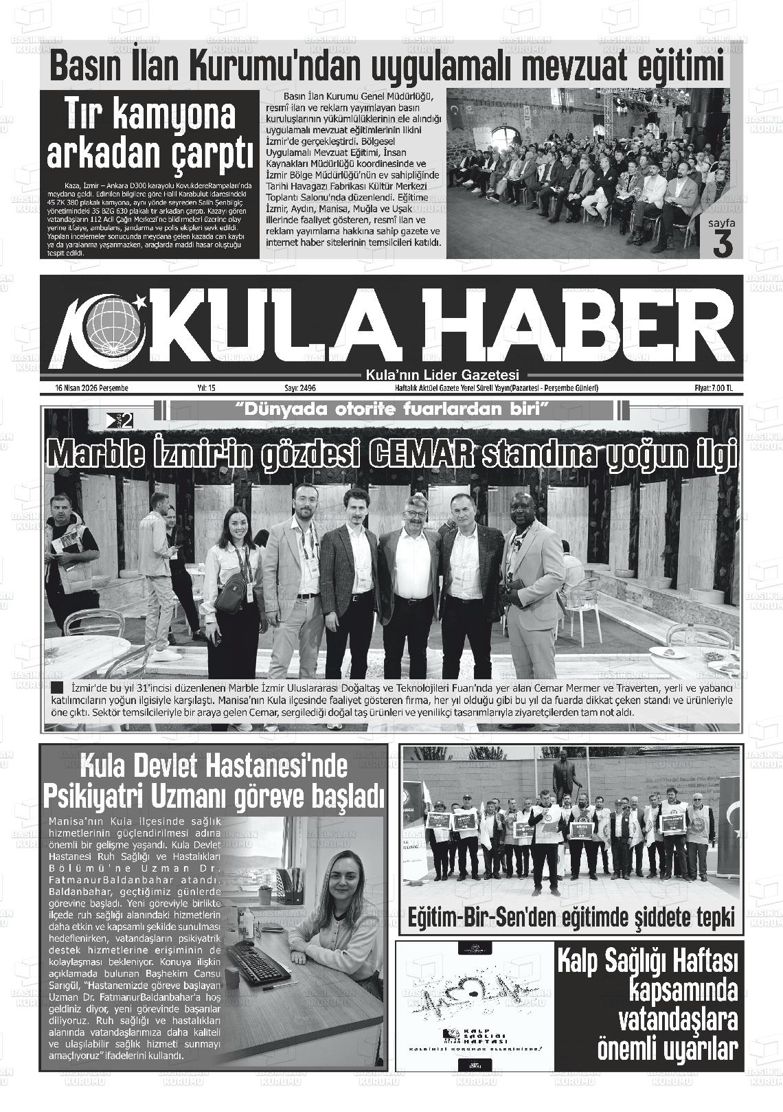 Manisa Kulahaber 16.04.2026