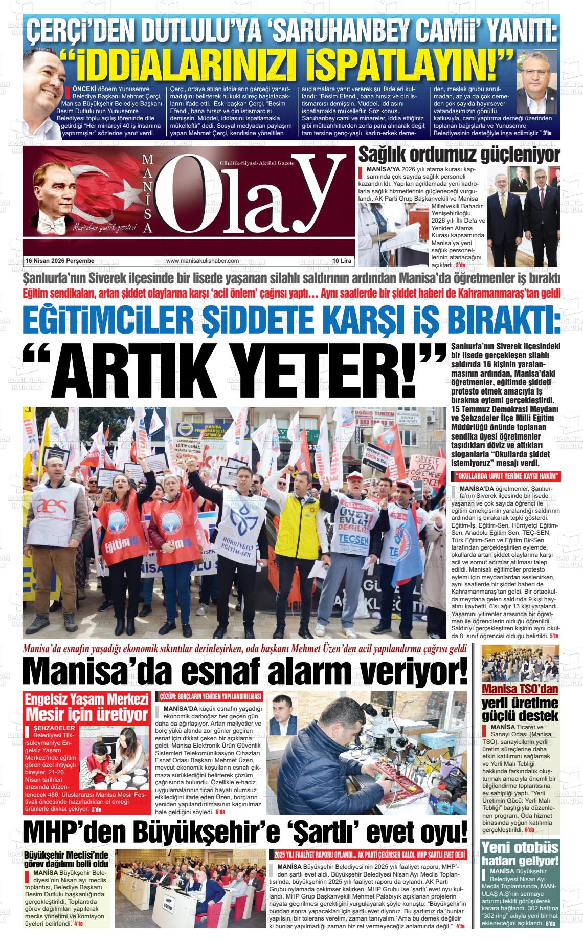 Manisa Olay 16.04.2026