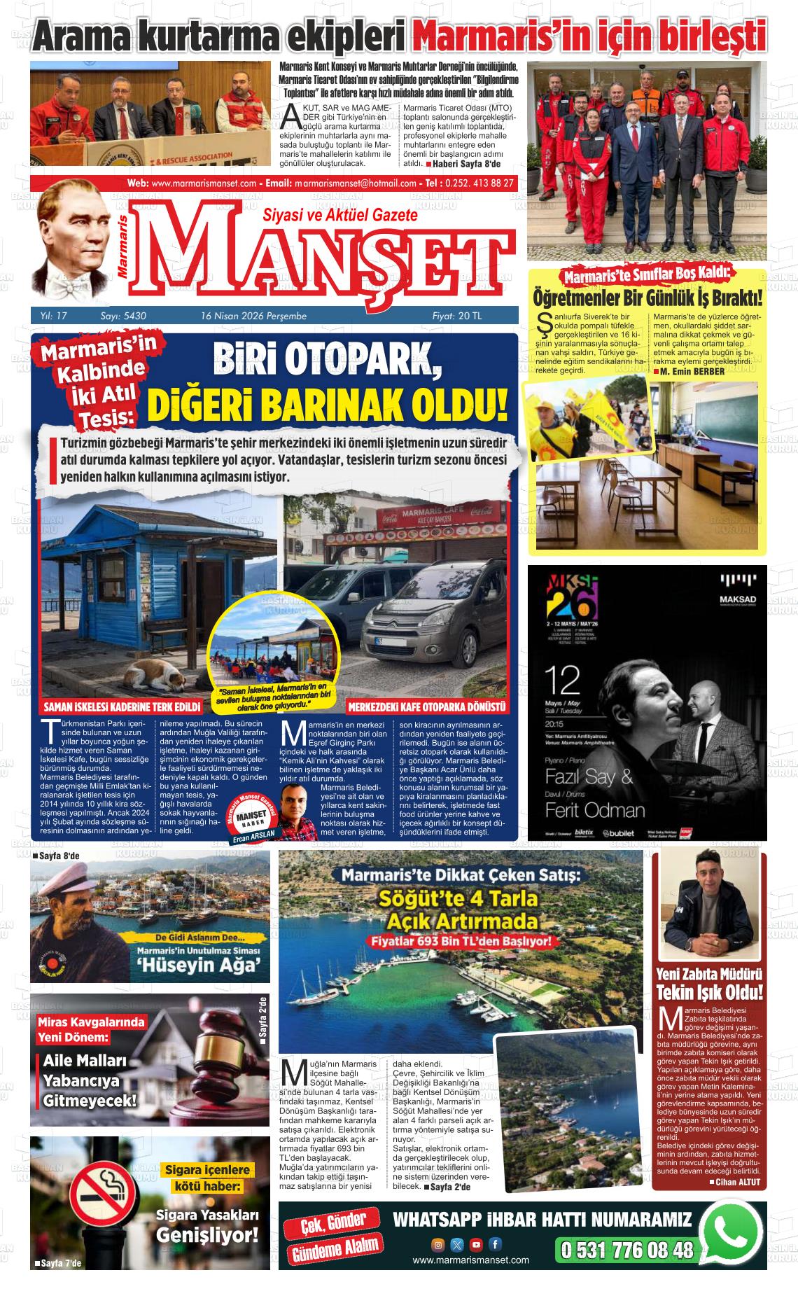 Mugla Manset 16.04.2026