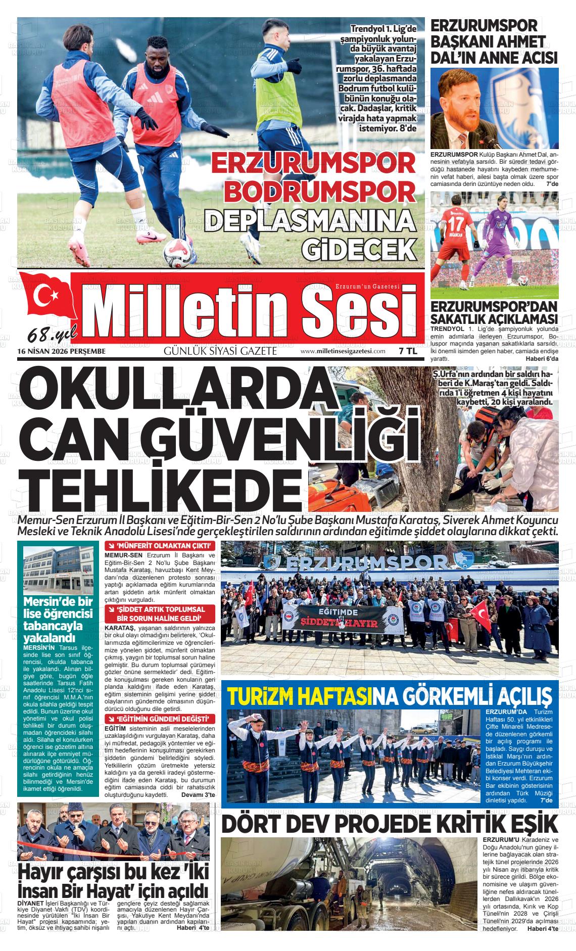 Erzurum Milletinsesi 16.04.2026