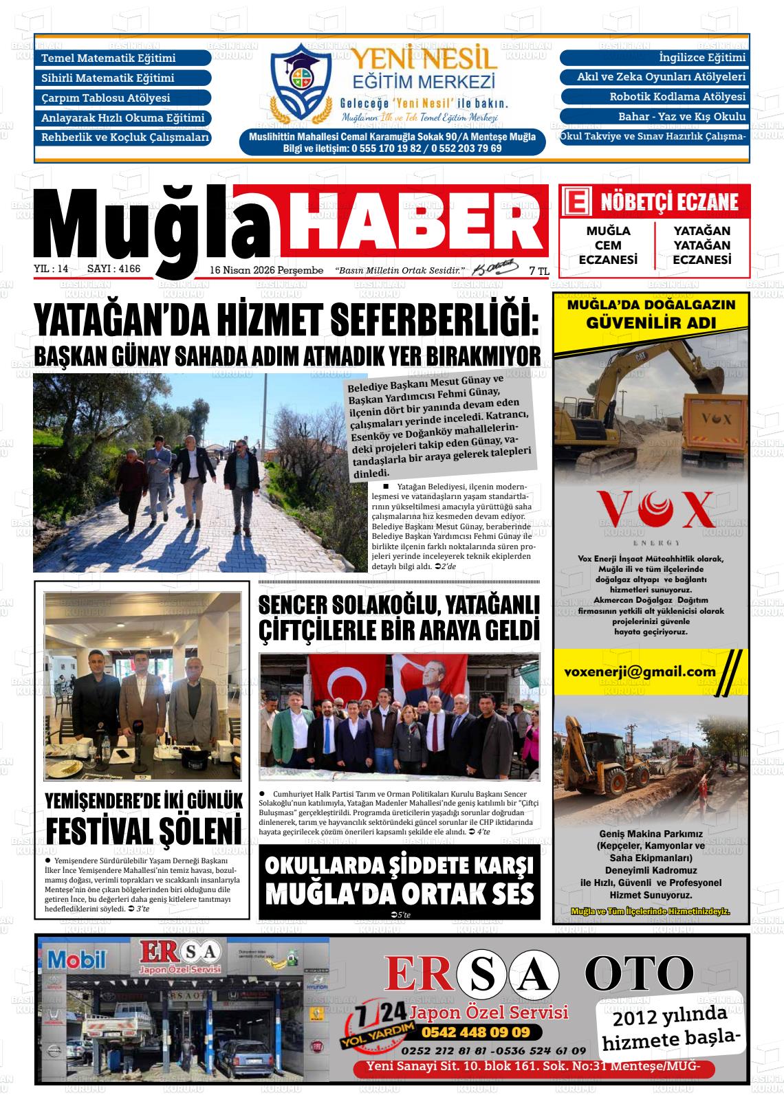 Mugla Haber 16.04.2026