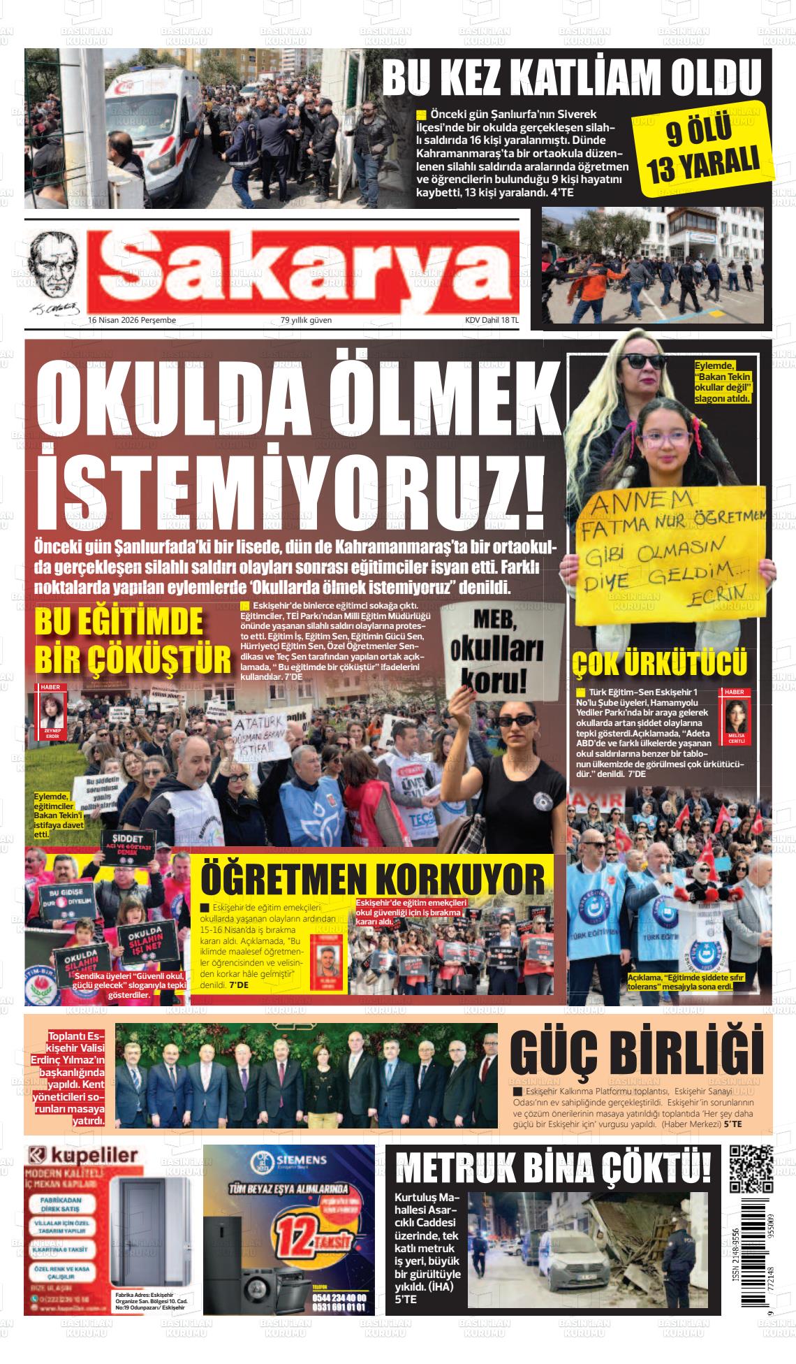 Eskisehir Sakarya 16.04.2026