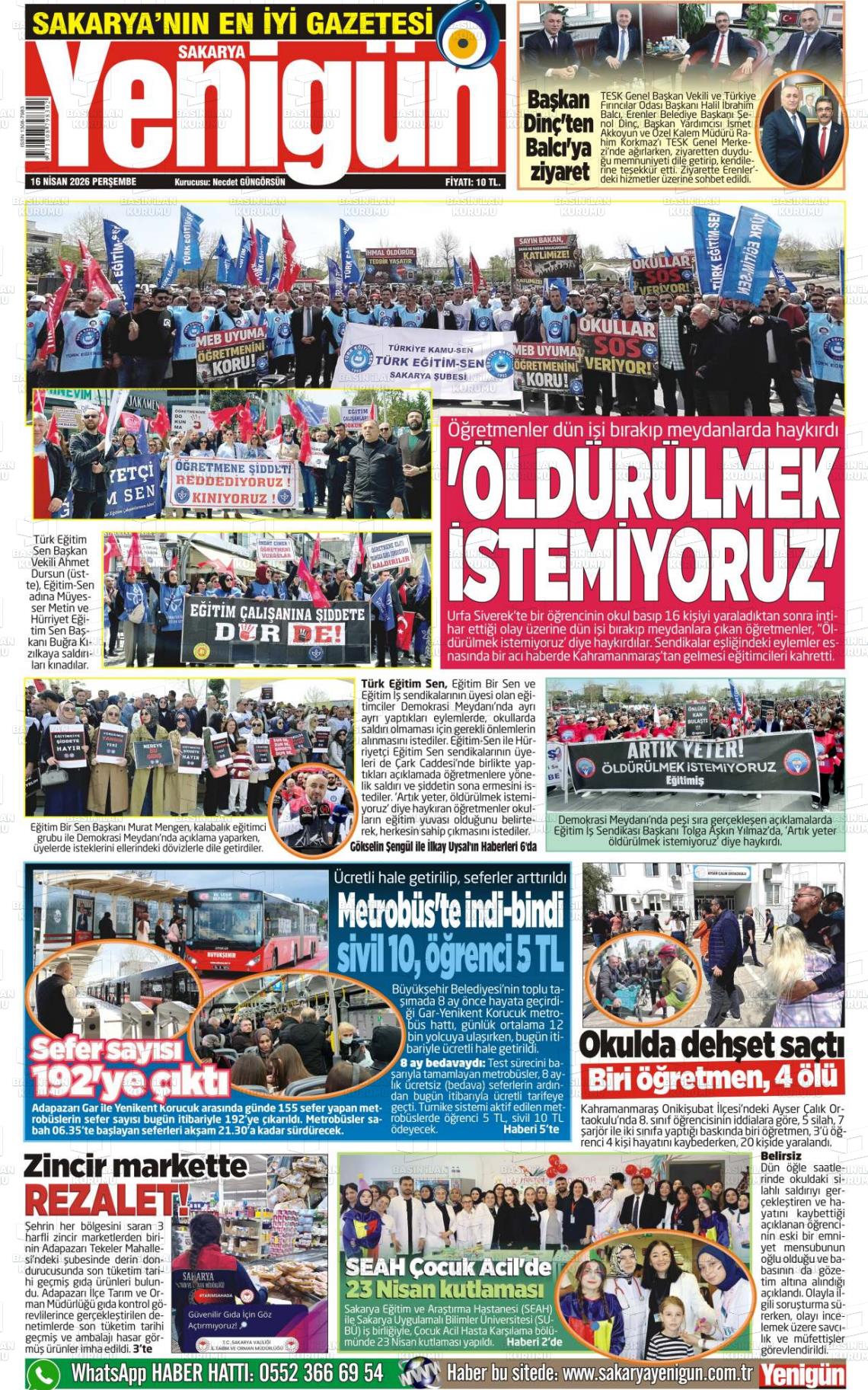 Sakarya Yenigun 16.04.2026